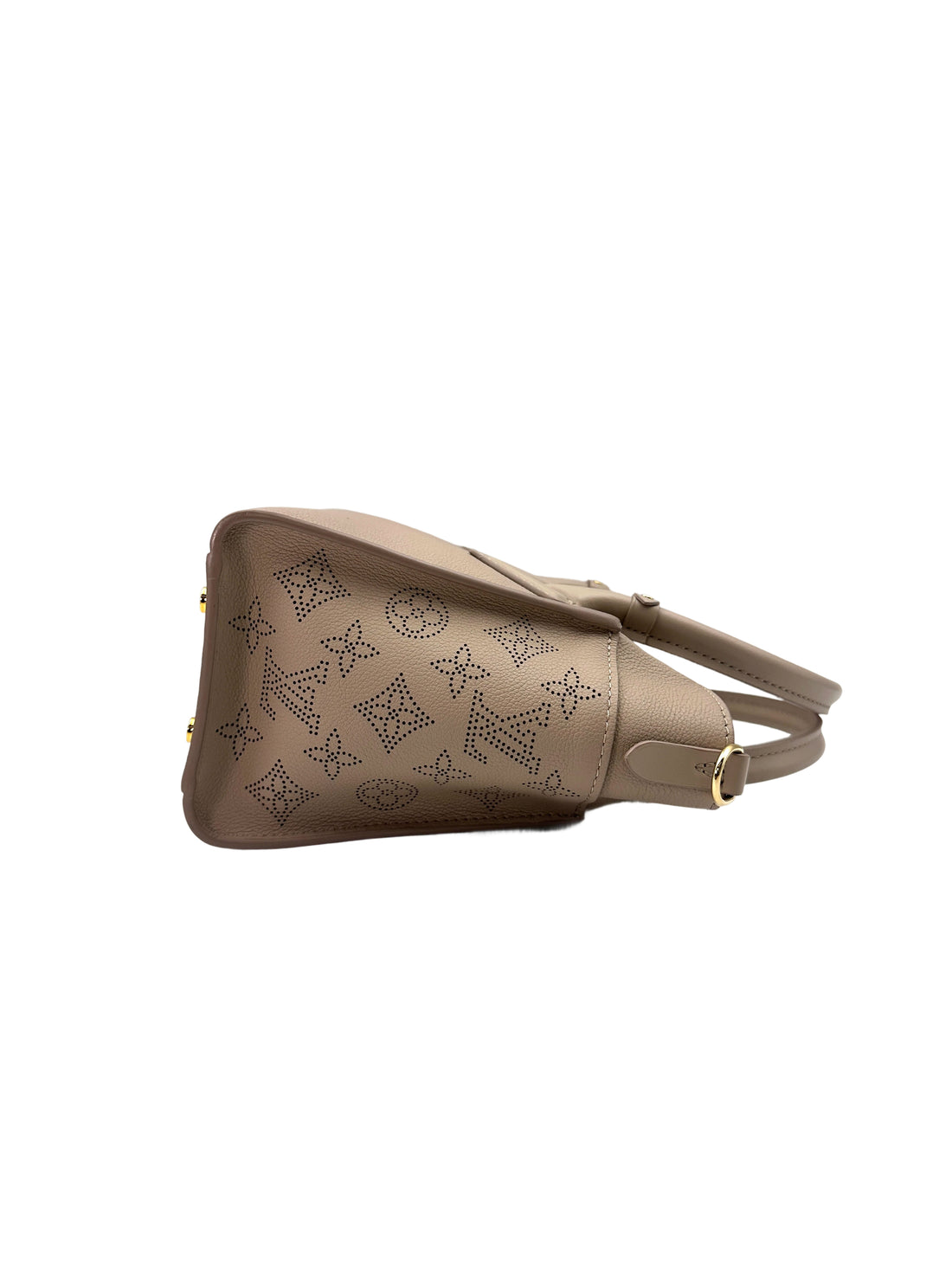 Louis Vuitton On My Side Grey Leather Tote Handle Bag