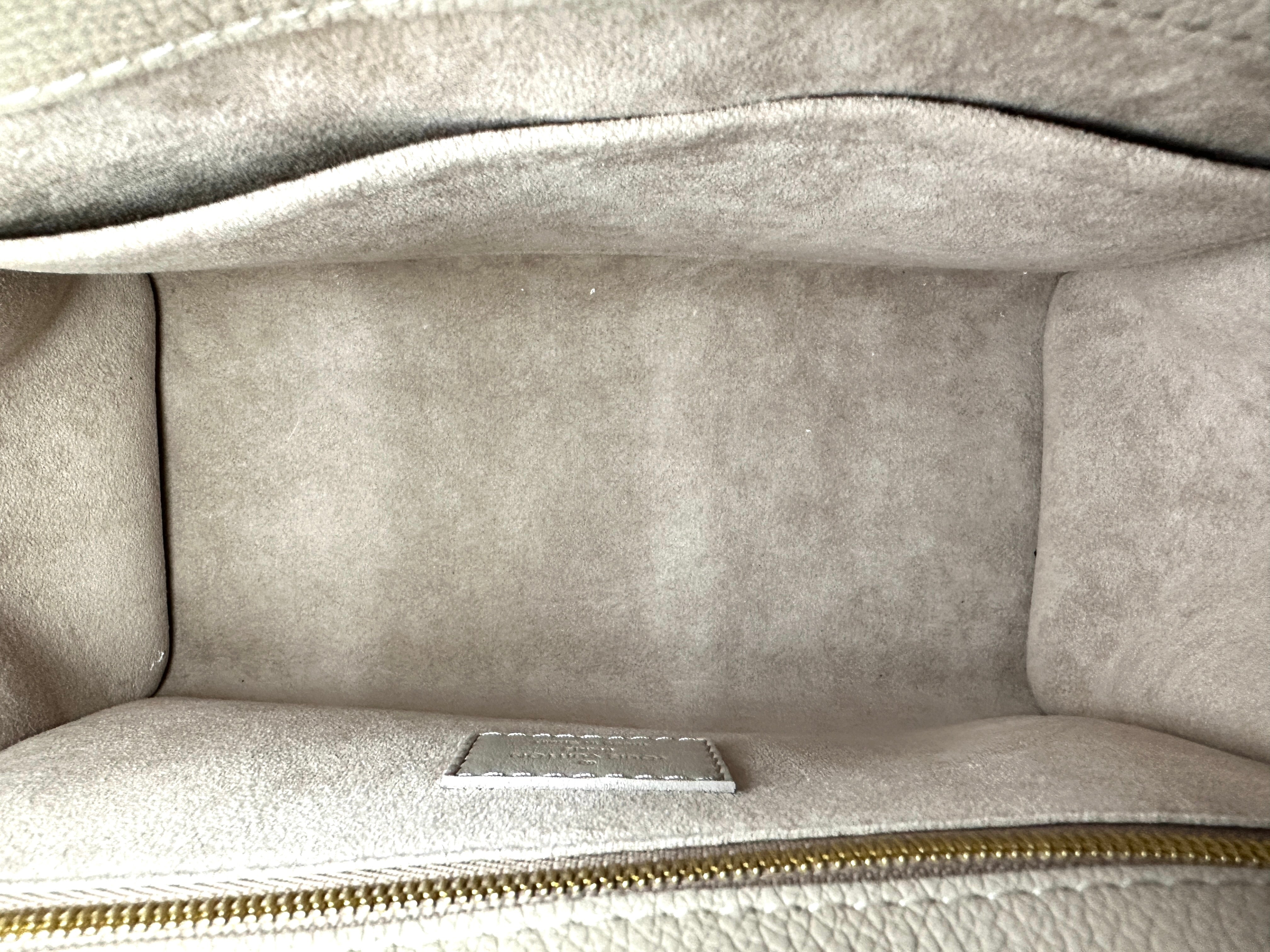 Louis Vuitton On My Side Grey Leather Tote Handle Bag
