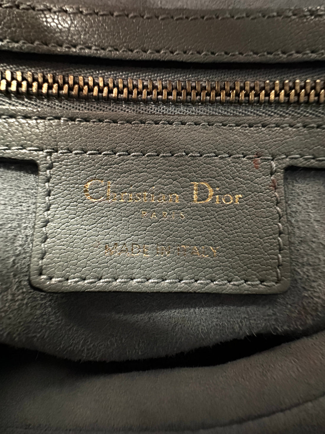 Christian Dior Blue Leather Medium Size Saddle Bag