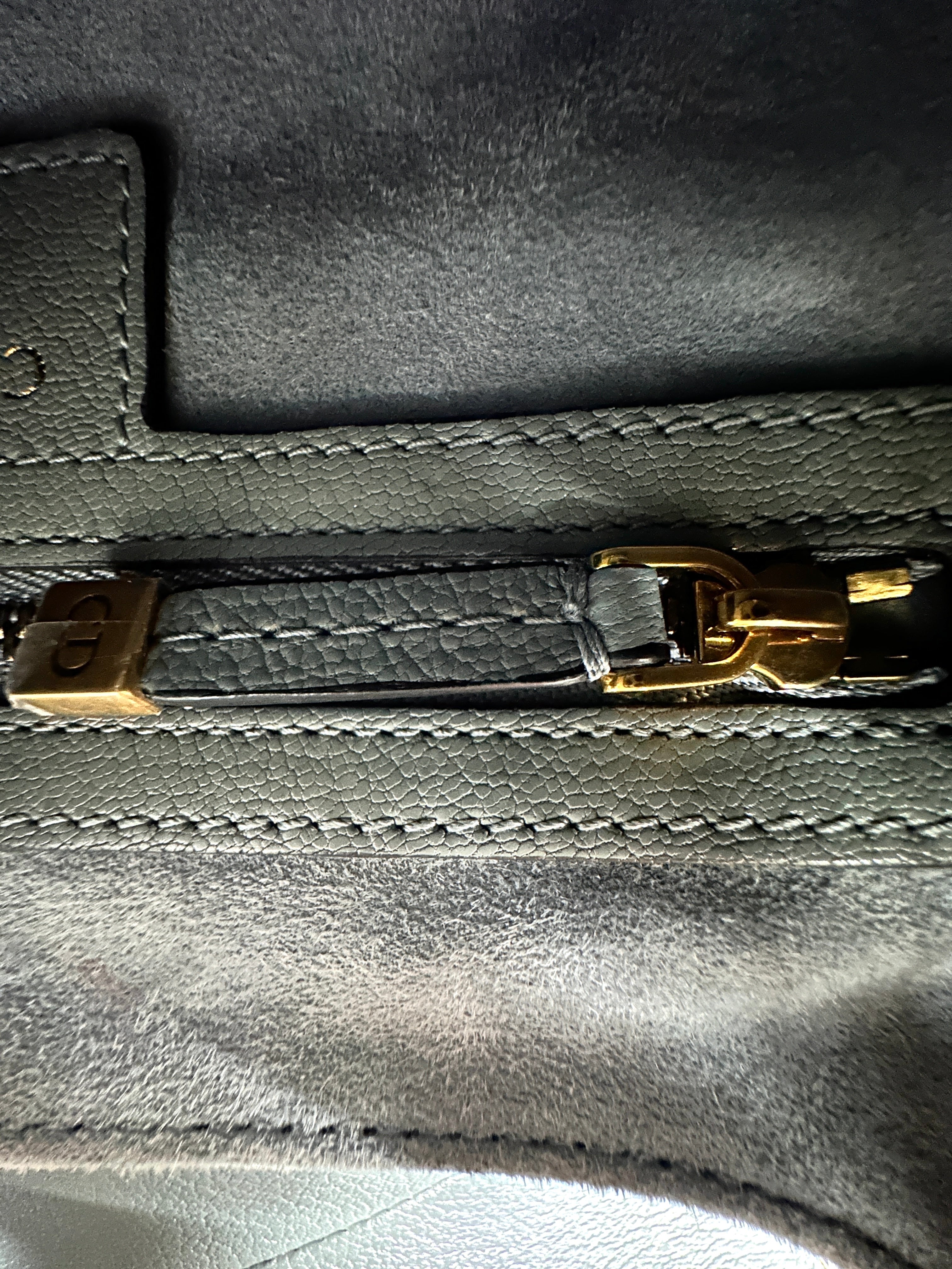 Christian Dior Blue Leather Medium Size Saddle Bag