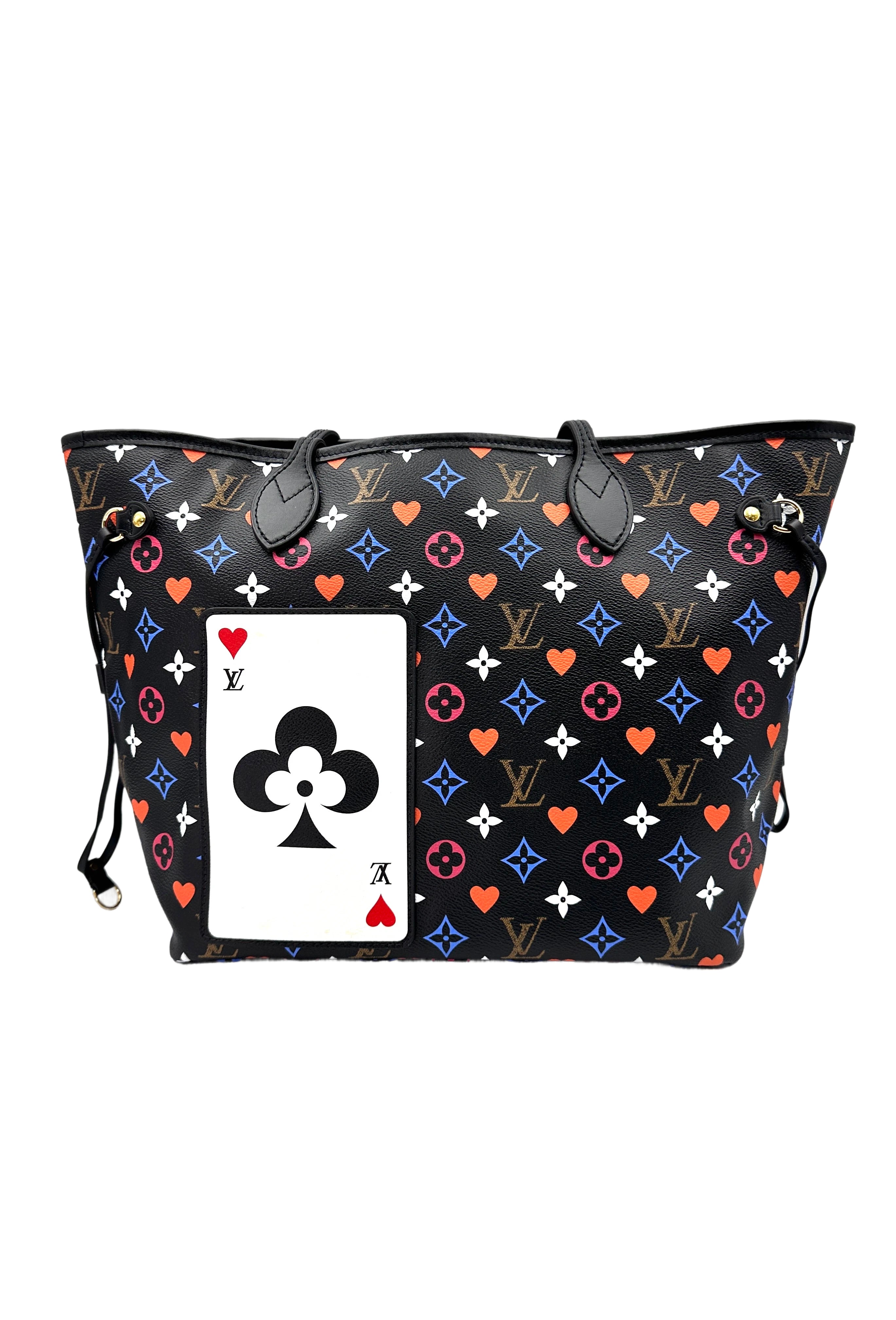 Louis Vuitton Game On Neverfull MM Black Multicolor Monogram Tote Handle Bag
