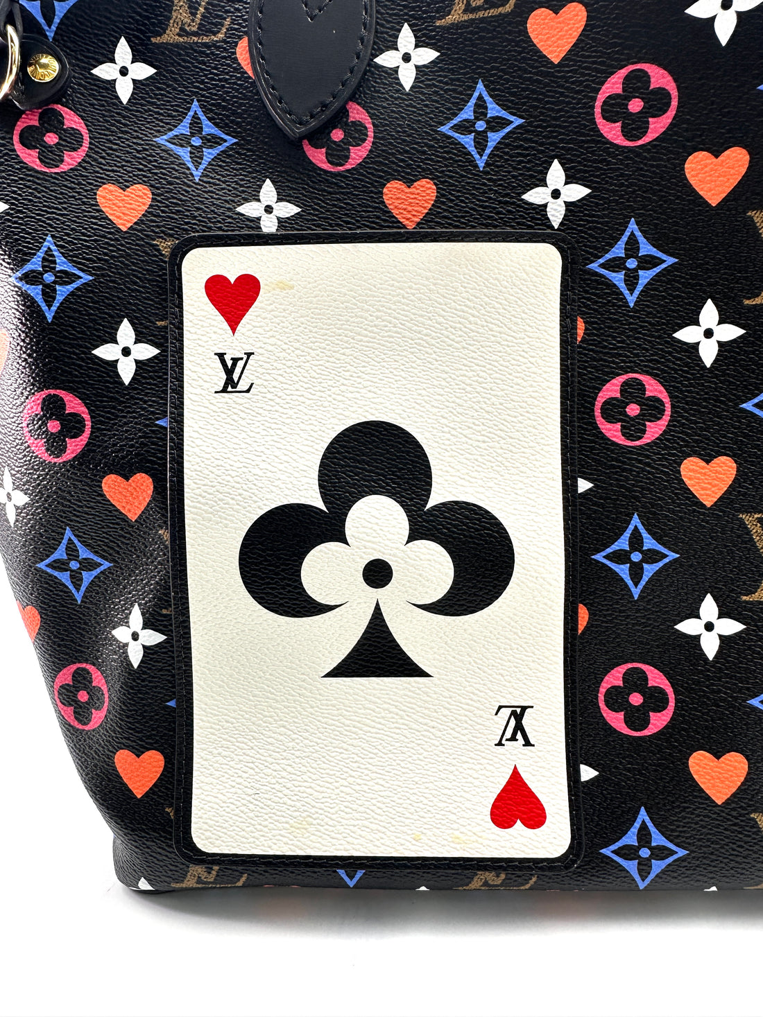 Louis Vuitton Game On Neverfull MM Black Multicolor Monogram Tote Handle Bag