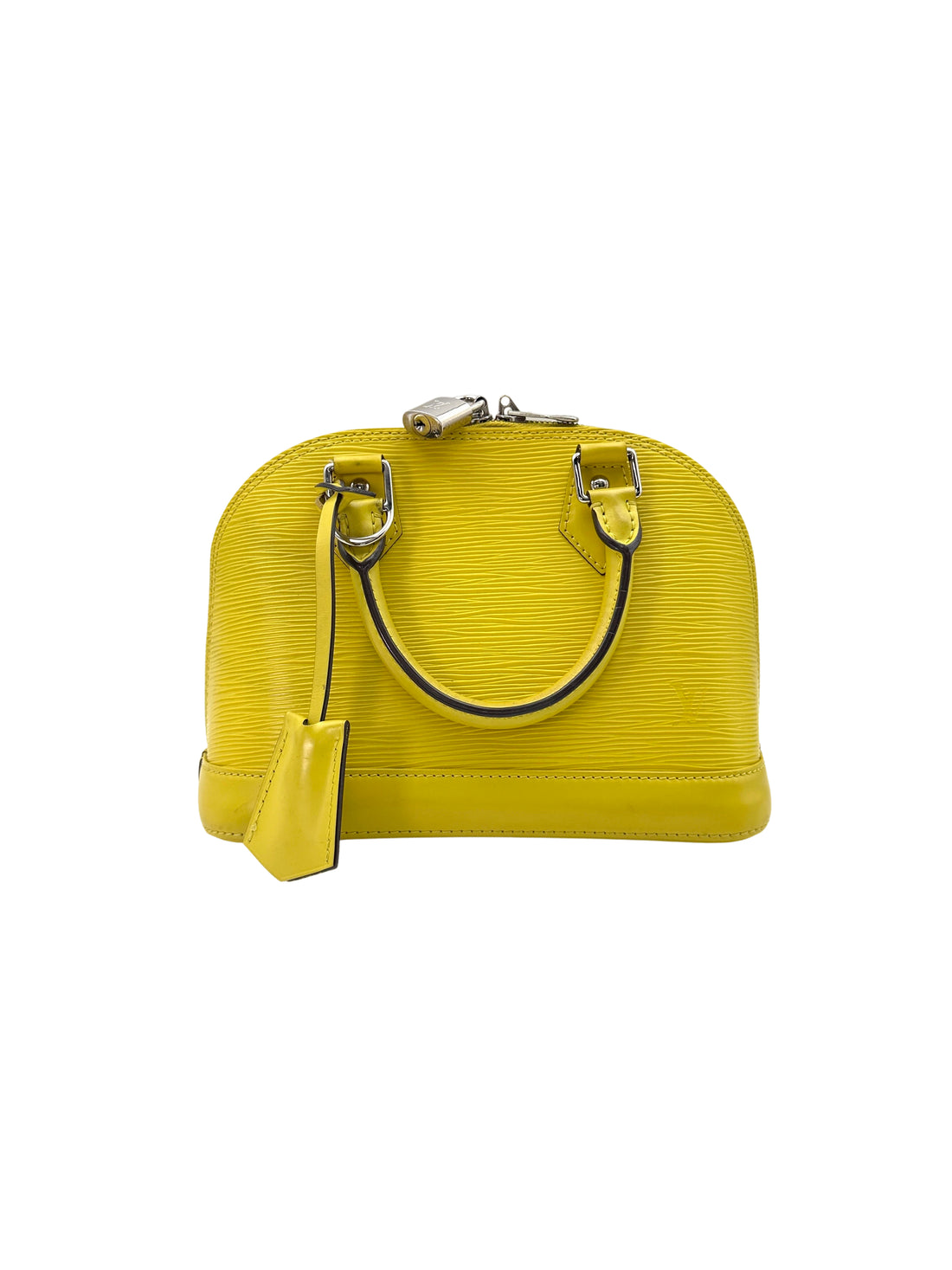 Louis Vuitton Alma BB Yellow Epi Leather Handle Bag