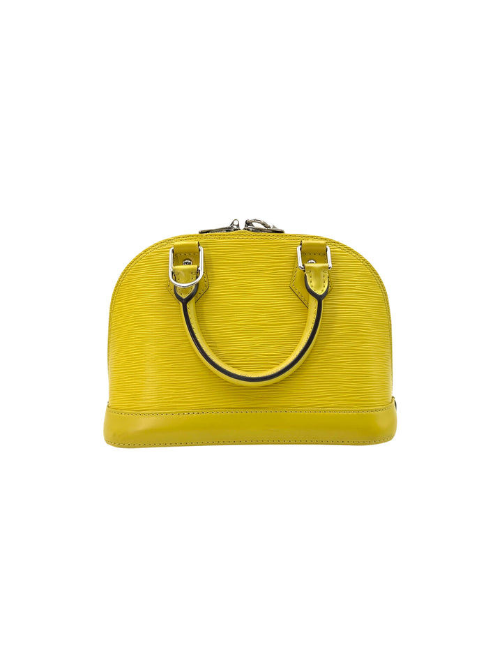 Louis Vuitton Alma BB Yellow Epi Leather Handle Bag