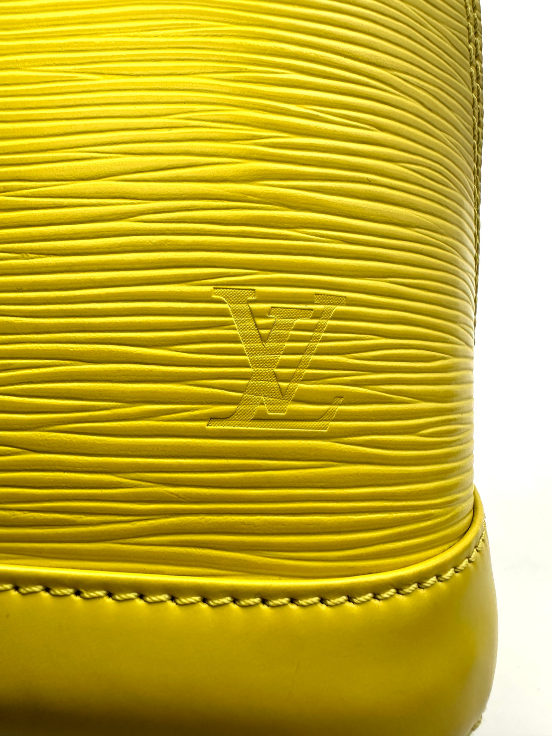 Louis Vuitton Alma BB Yellow Epi Leather Handle Bag