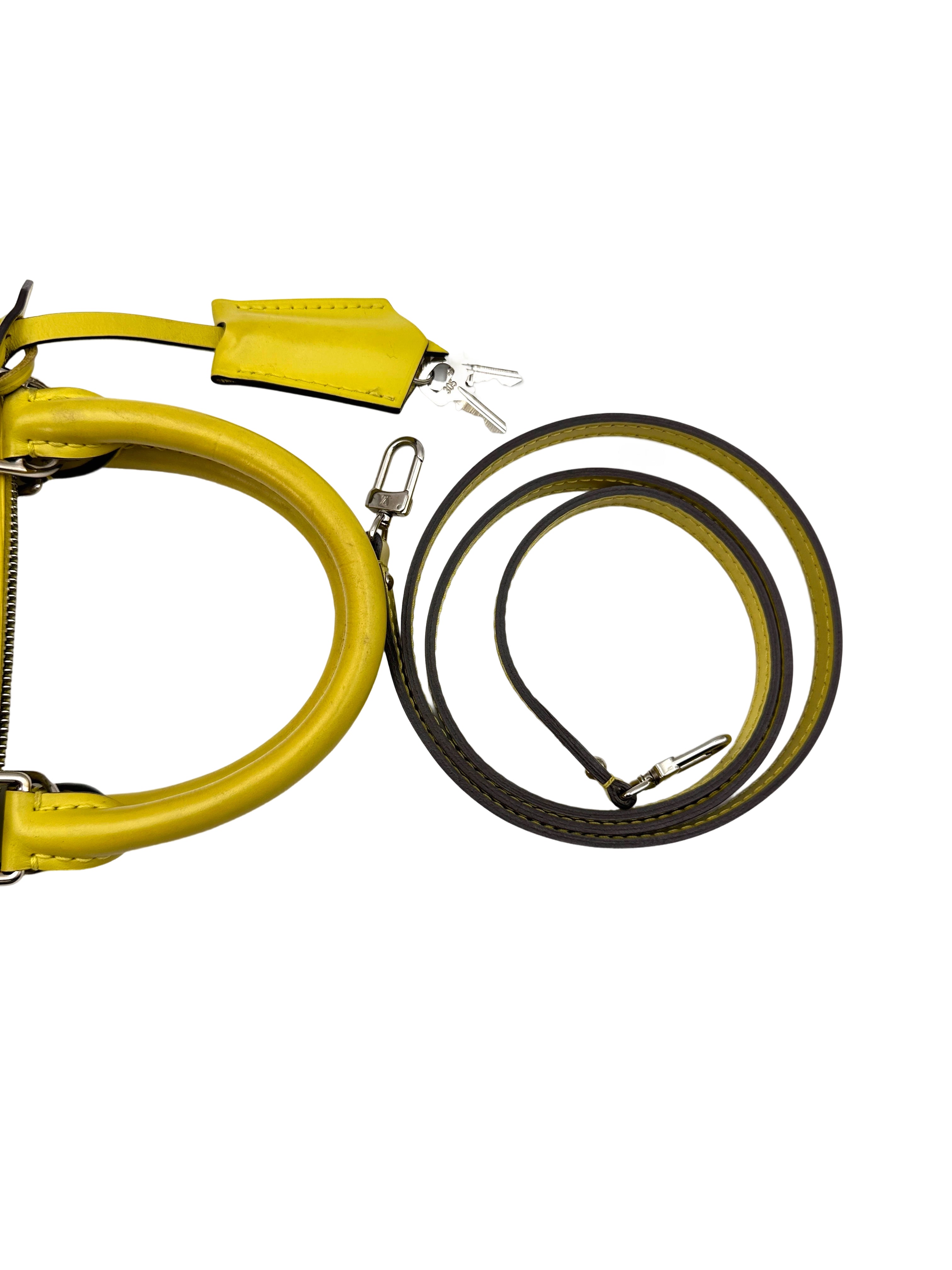 Louis Vuitton Alma BB Yellow Epi Leather Handle Bag