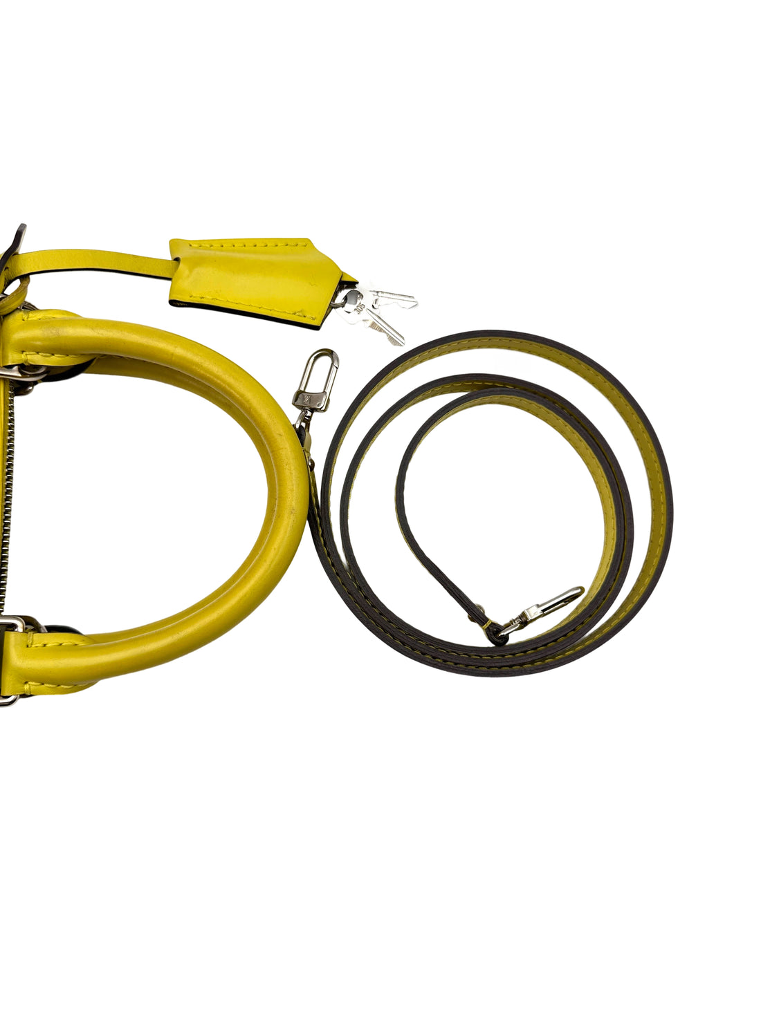 Louis Vuitton Alma BB Yellow Epi Leather Handle Bag