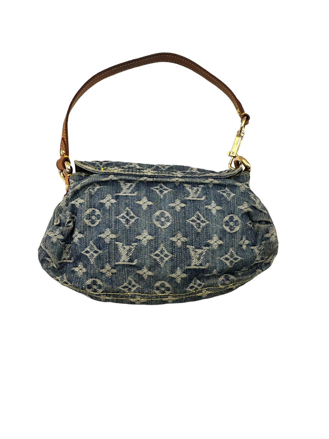 Louis Vuitton Blue Monogram Denim Pleaty Shoulder Bag
