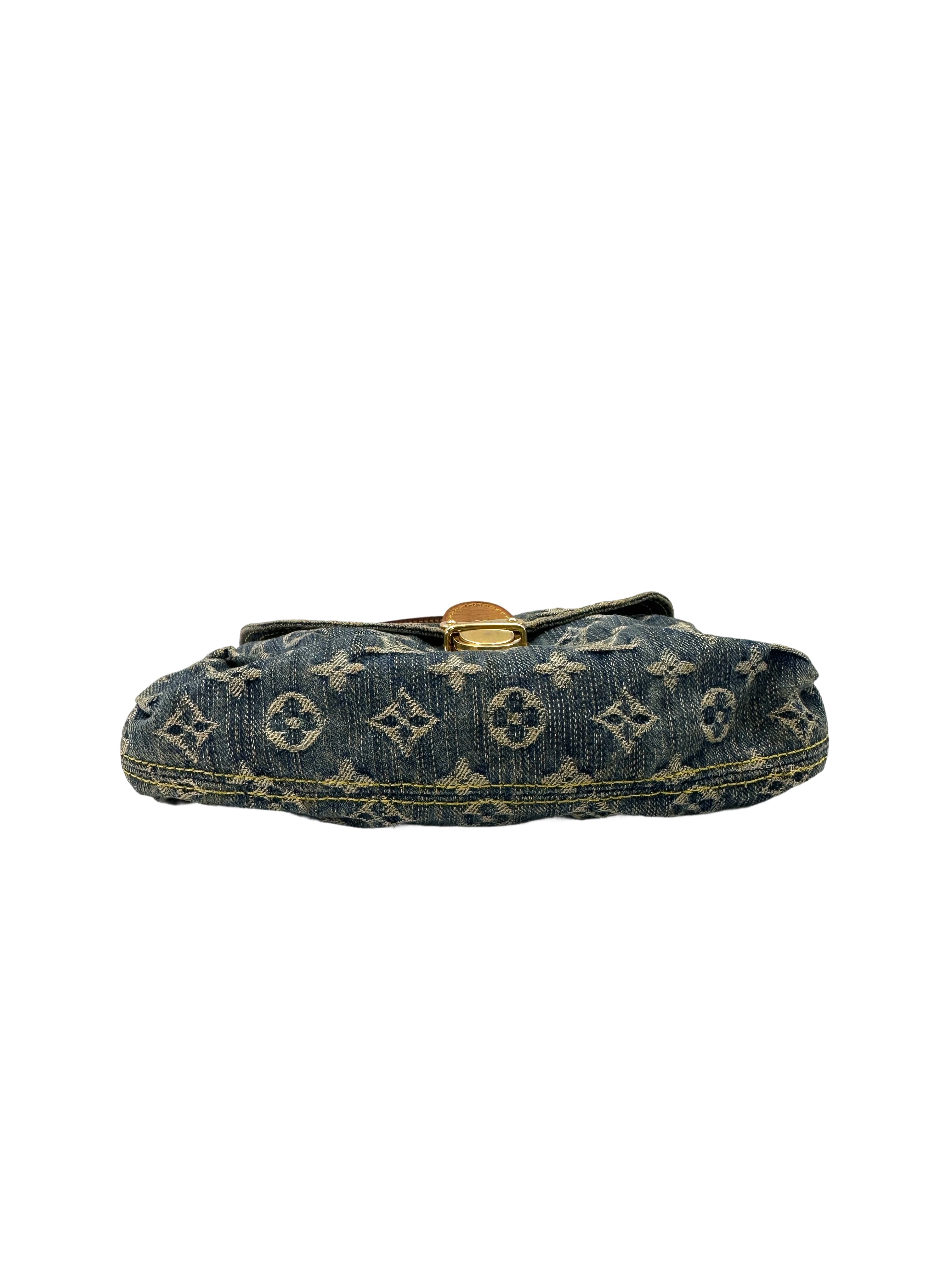 Louis Vuitton Blue Monogram Denim Pleaty Shoulder Bag