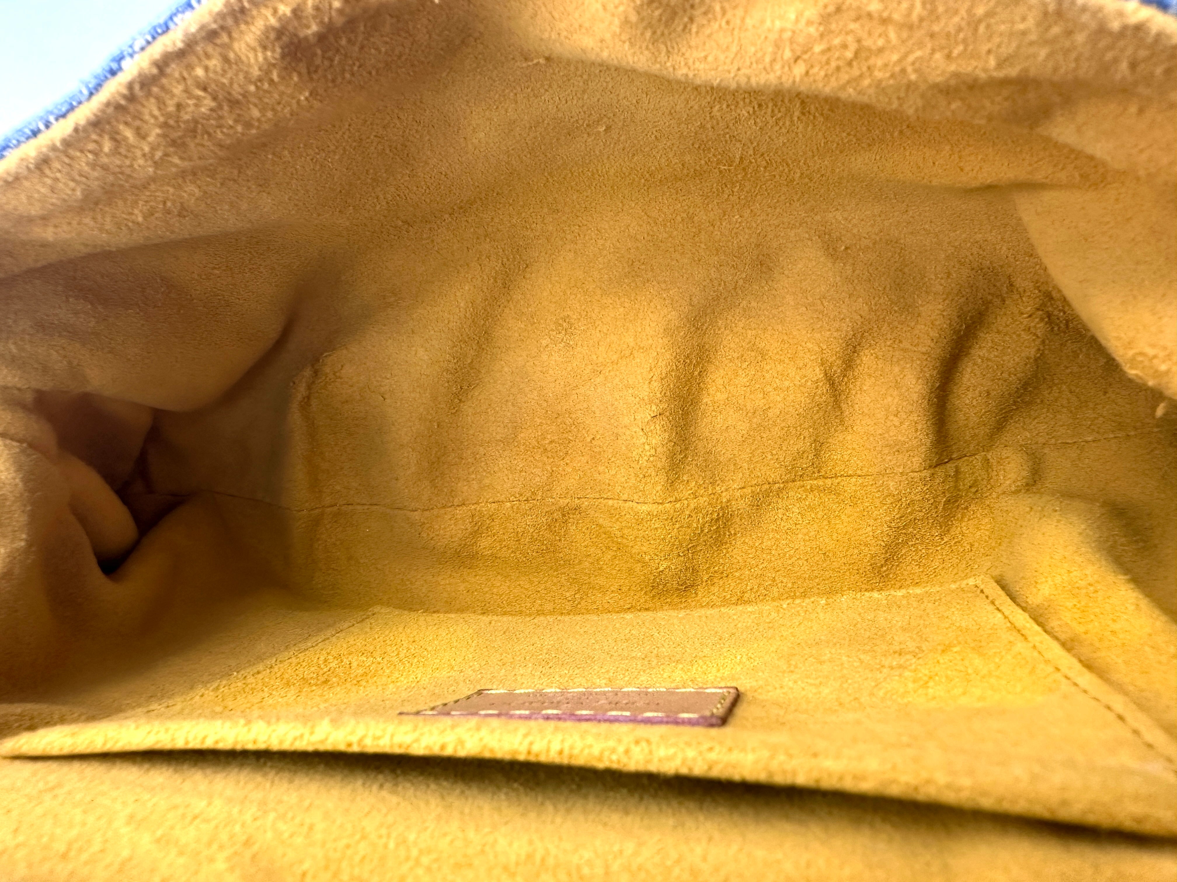 Louis Vuitton Blue Monogram Denim Pleaty Shoulder Bag