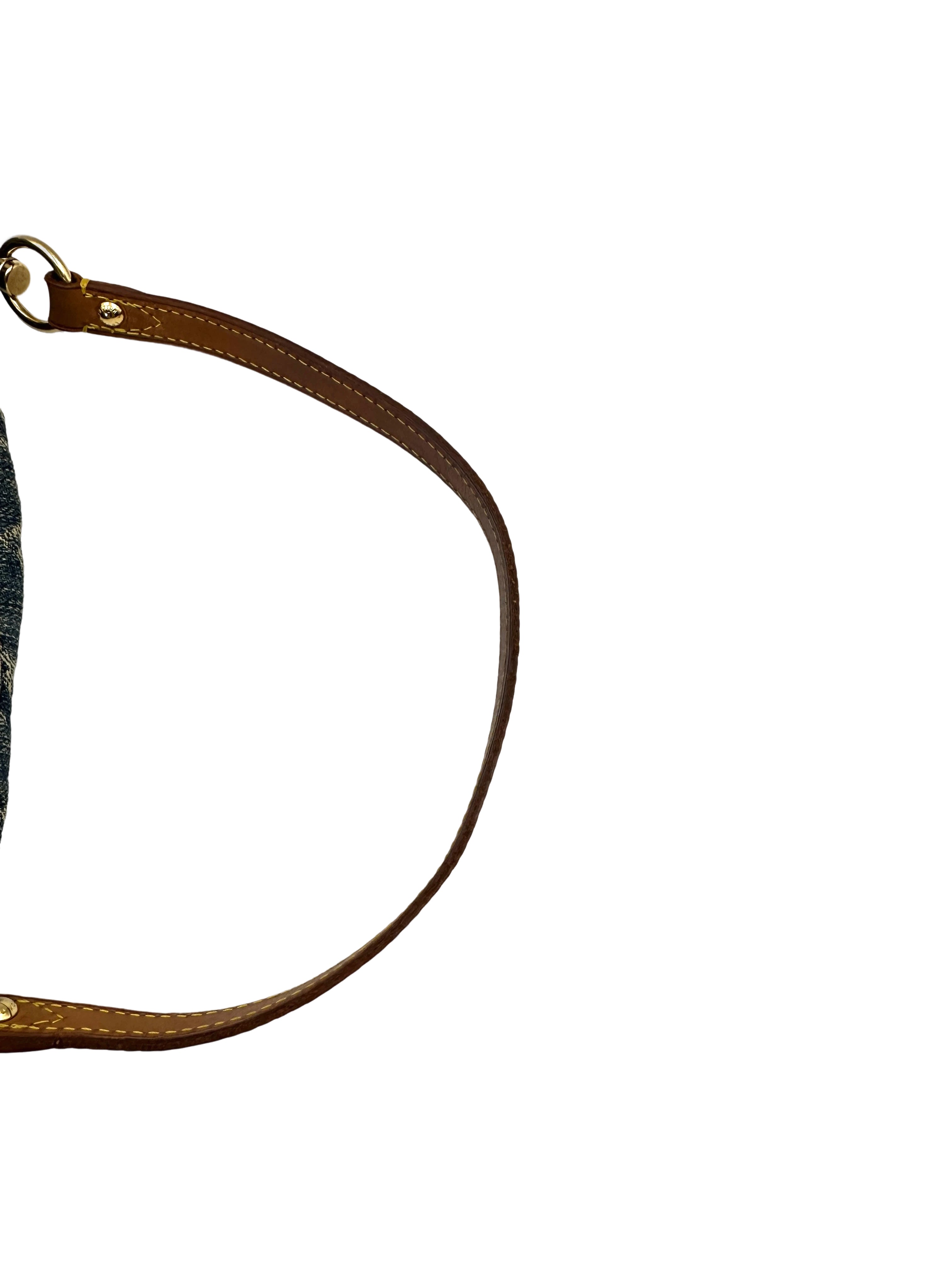 Louis Vuitton Blue Monogram Denim Pleaty Shoulder Bag