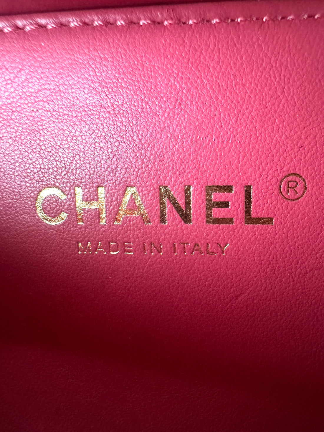 Chanel CC Filigree Red Quilted Leather Top Handle Vanity Case