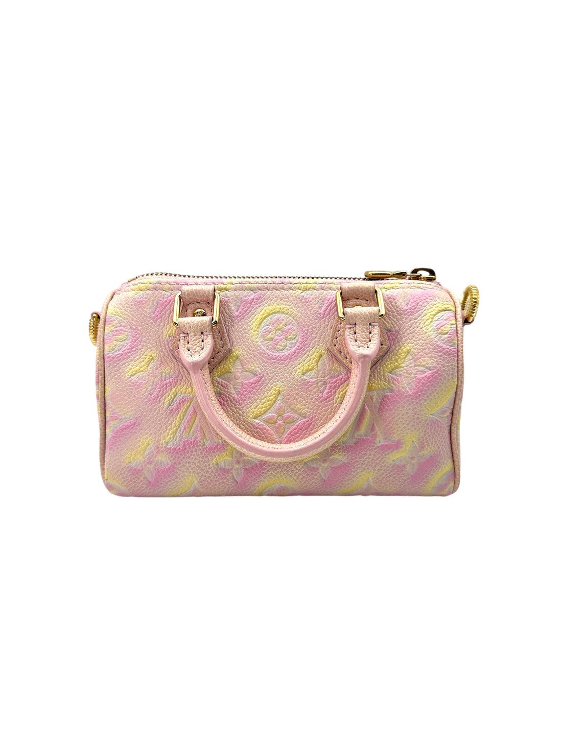 Louis Vuitton Summer Stardust Nano Speedy Pink Monogram Empreinte Handle Bag