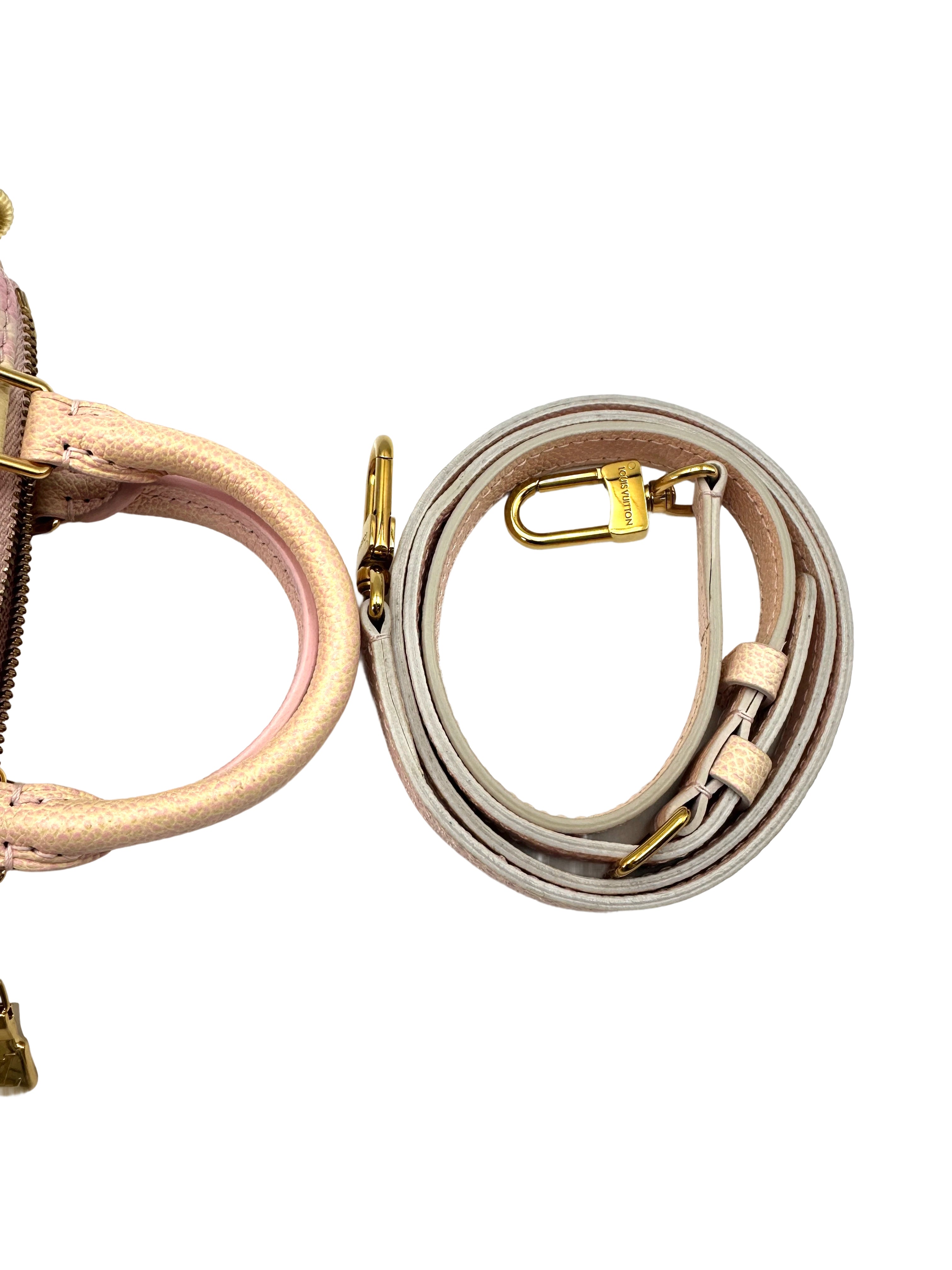 Louis Vuitton Summer Stardust Nano Speedy Pink Monogram Empreinte Handle Bag