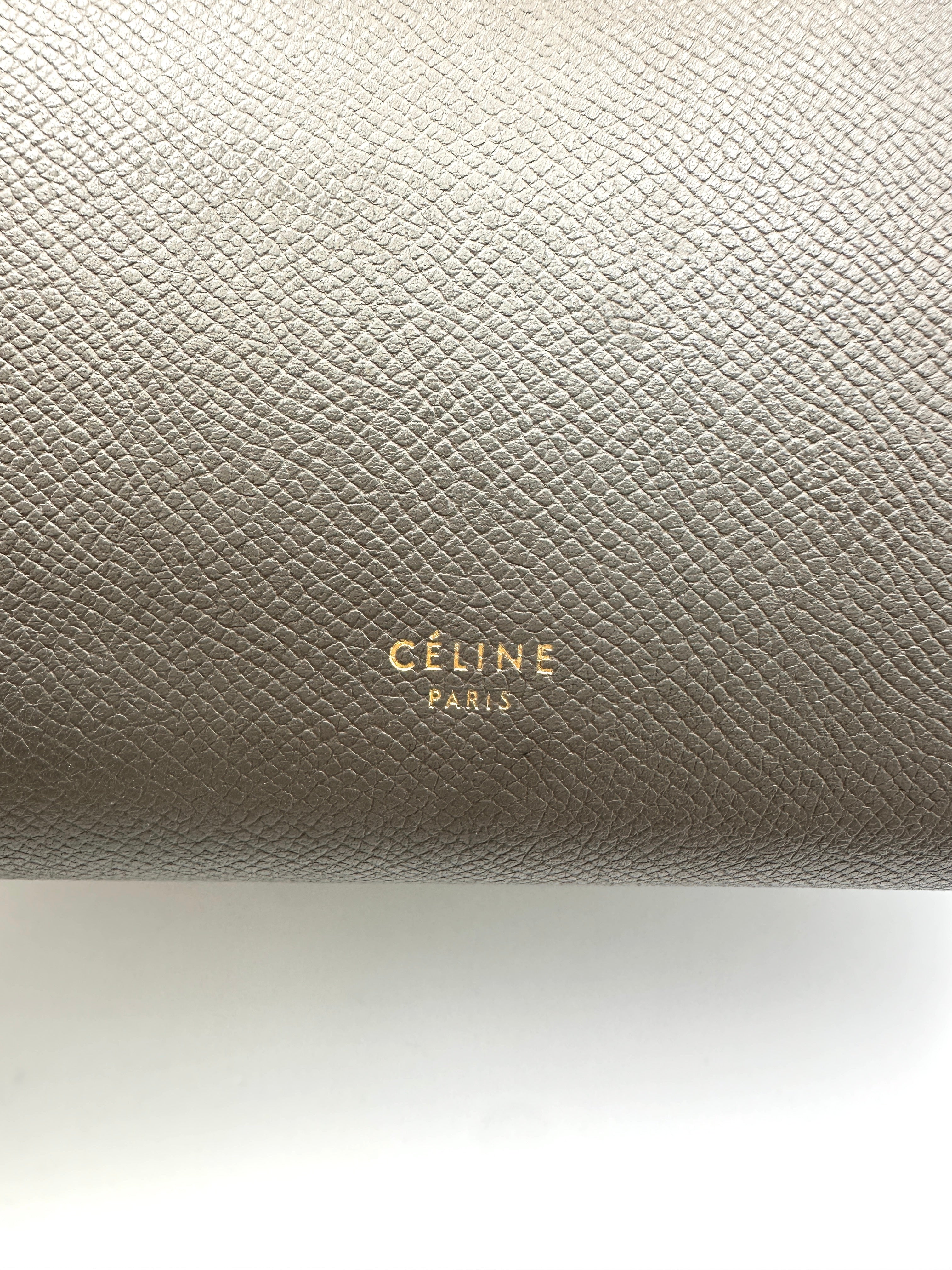 Celine Grey Leather Belt Handle Bag