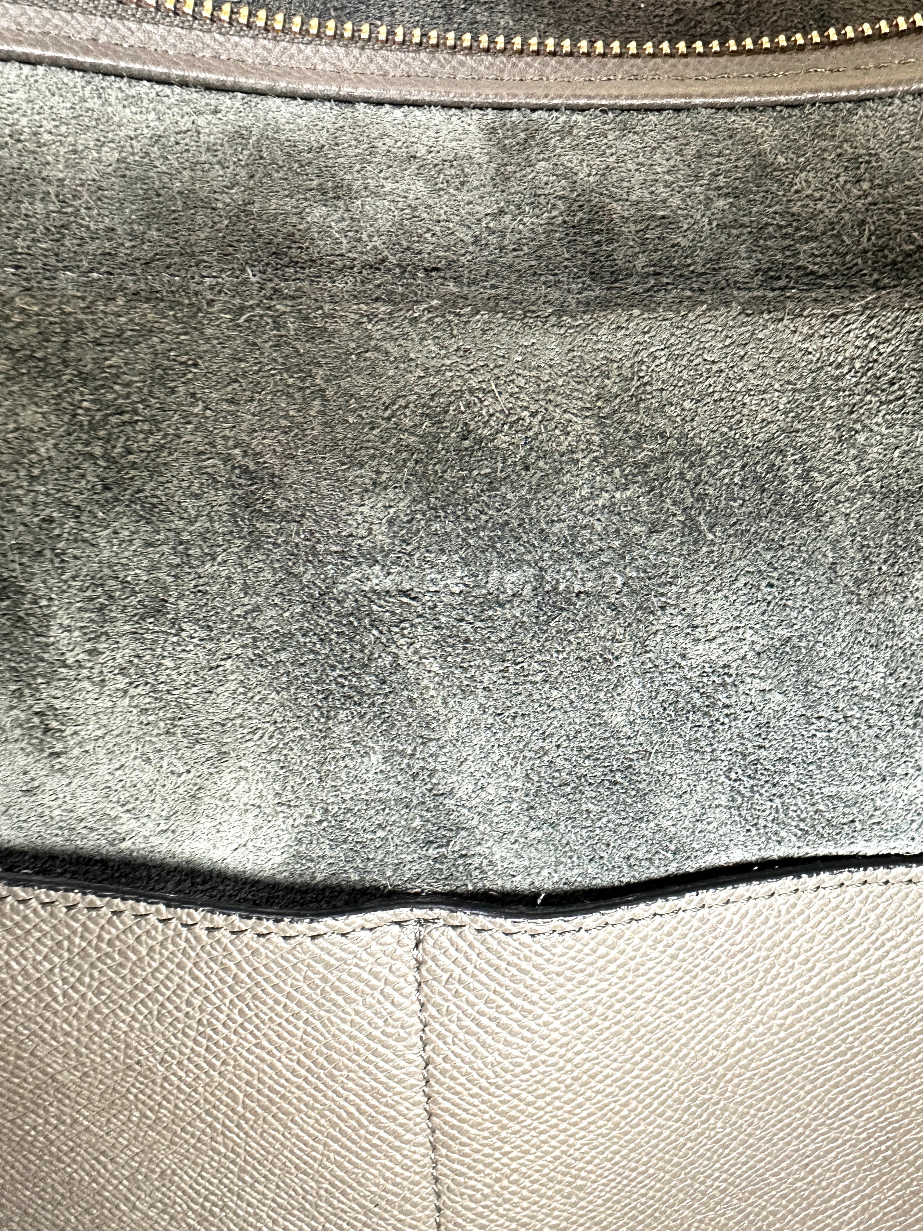 Celine Grey Leather Belt Handle Bag