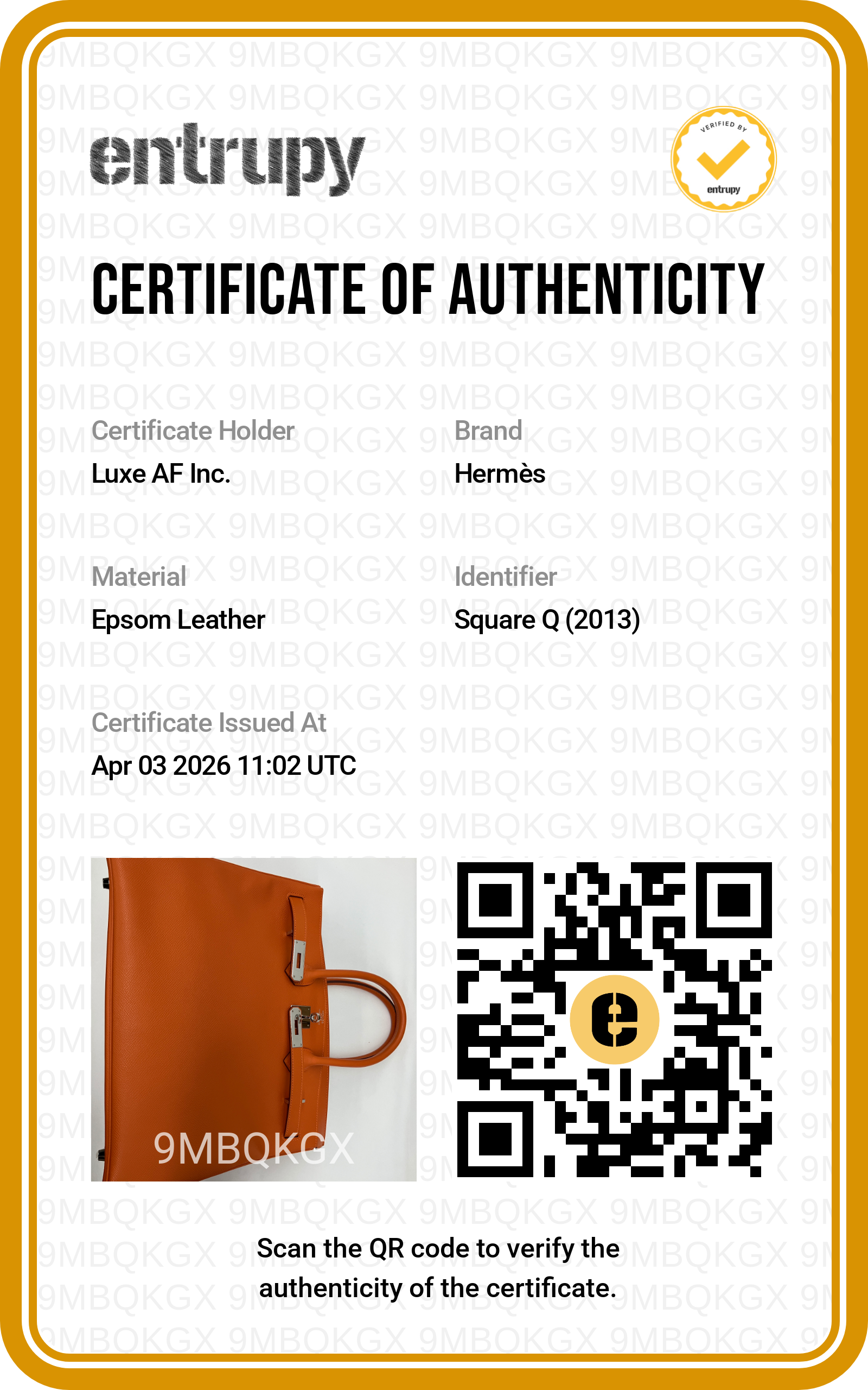 Hermes Birkin35 Orange Leather Handle Bag With Silver Hardware