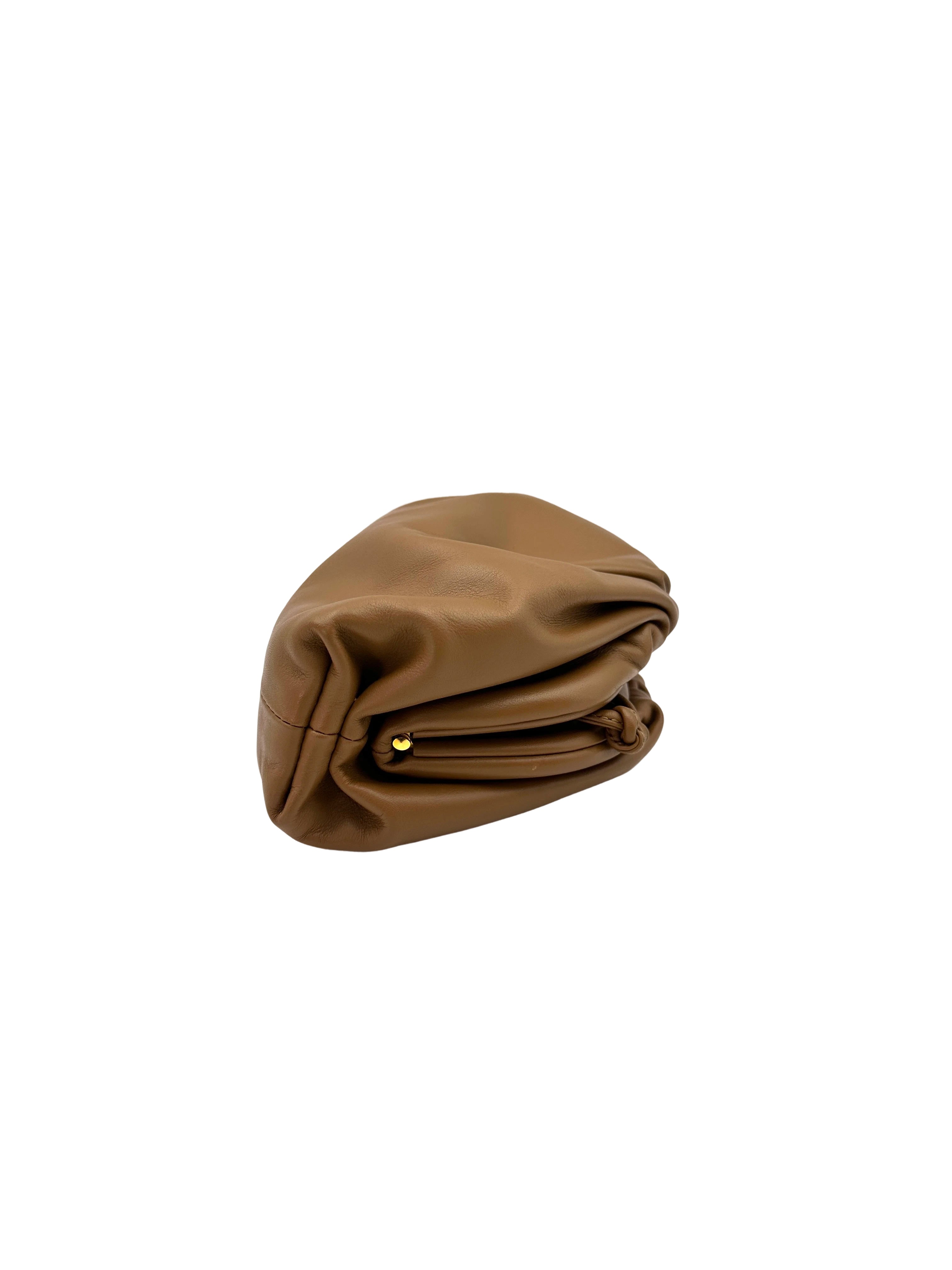 Bottega Veneta The Mini Pouch Brown Leather Small Bag