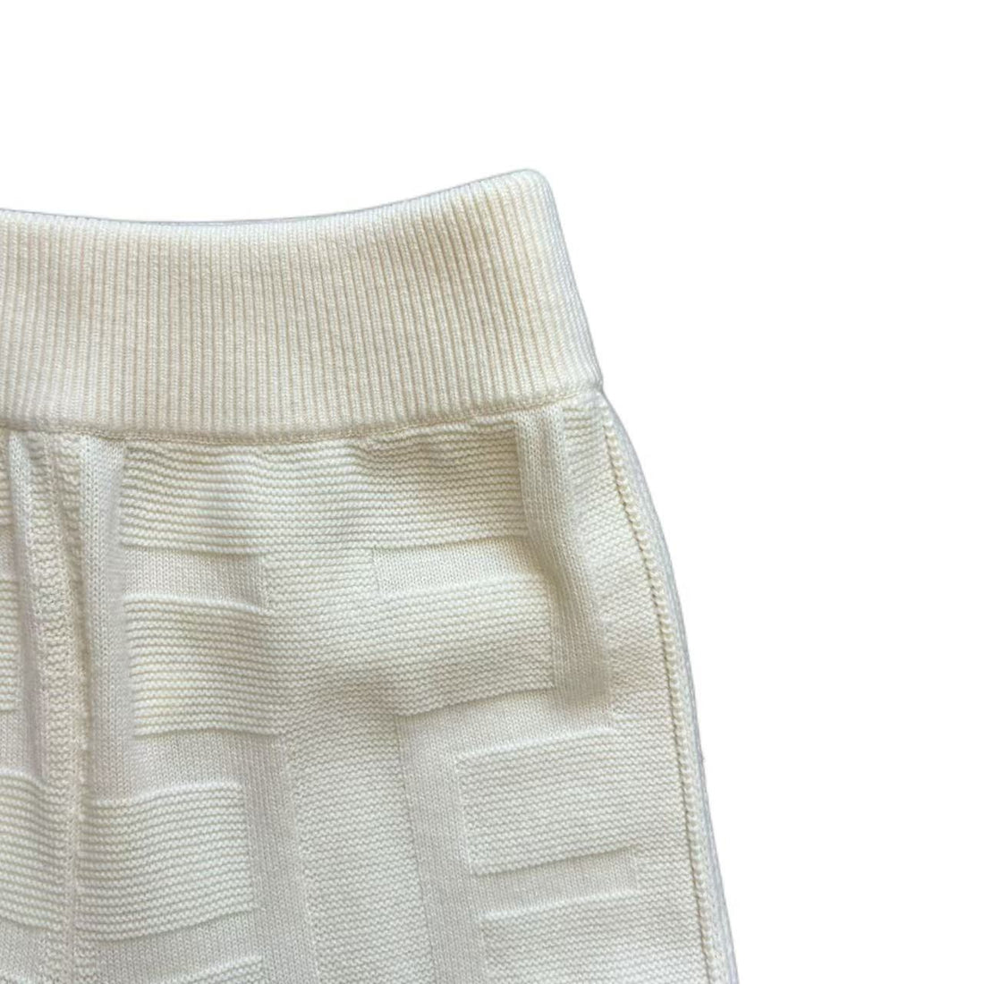 Hermès Pantalon en maille Blanc cassé