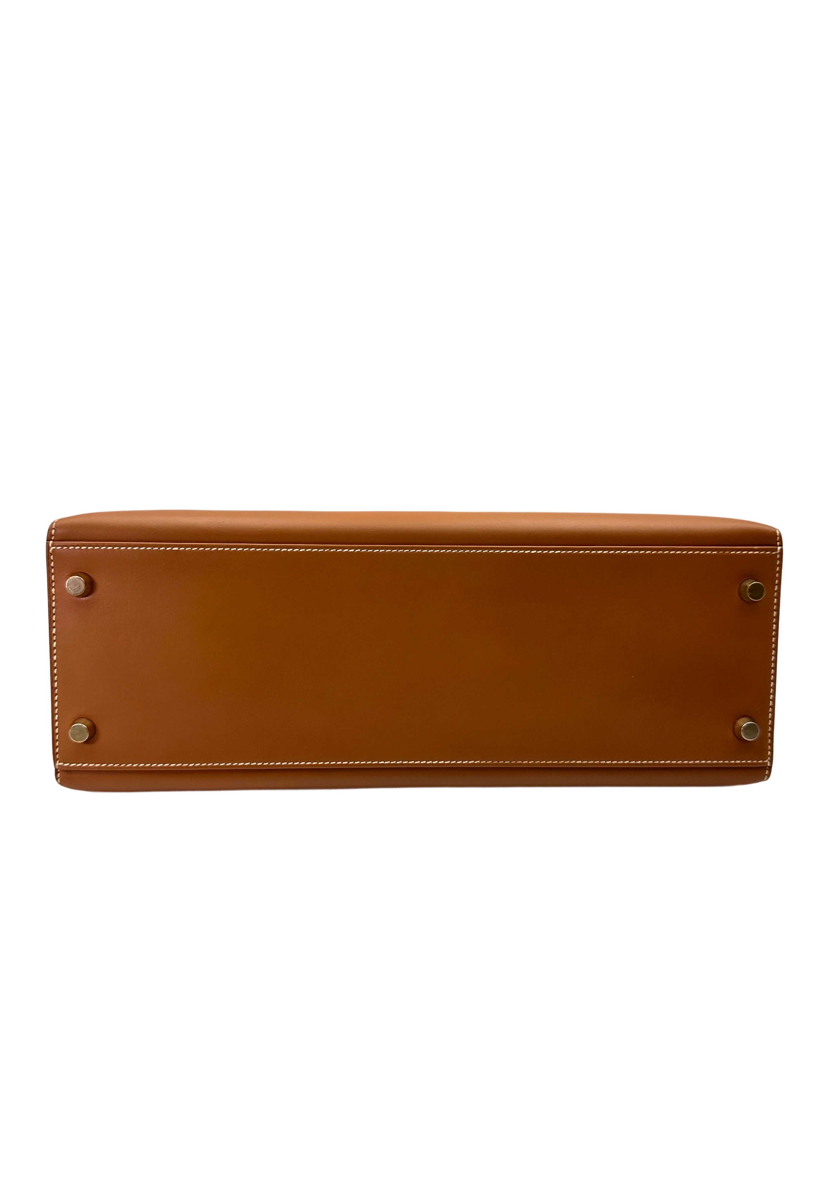 Hermès Kelly 32 Sellier Gold Box Calfskin GHW
