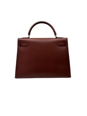 Hermès Vintage Rouge H Courchevel Kelly 32 Sellier GHW