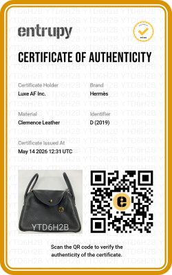 Hermès Black Clemence Leather Lindy 26 GHW