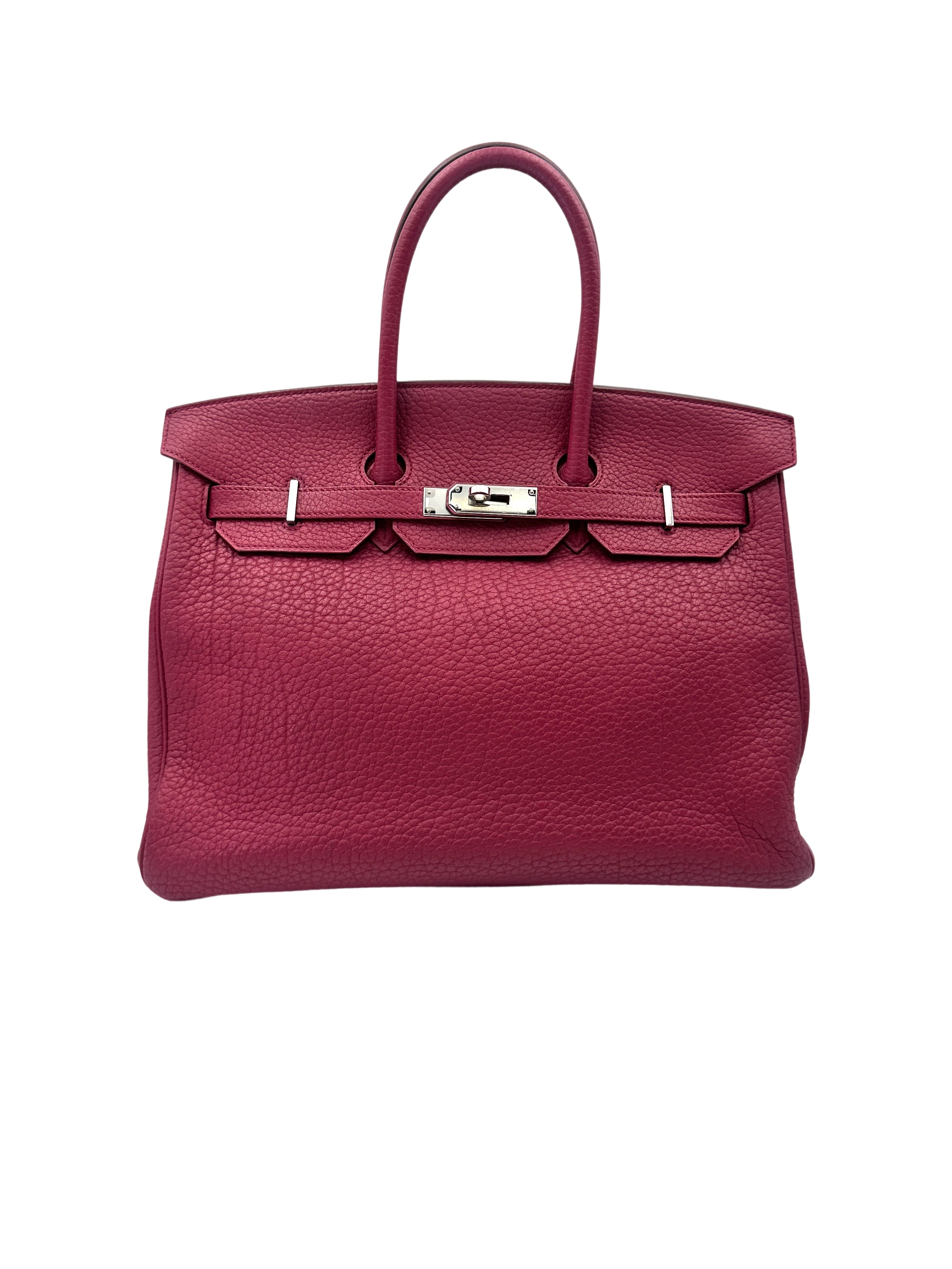 Hermès Birkin 35 Framboise Clemence Leather PHW