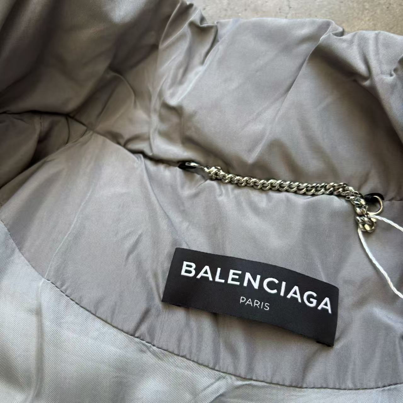 Balenciaga Haze Gray Letter Logo Cotton jacket