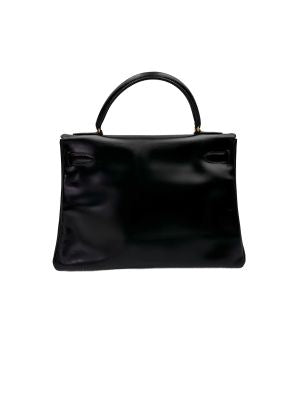 Hermès Vintage Noir Box Calfskin Kelly 32 GHW