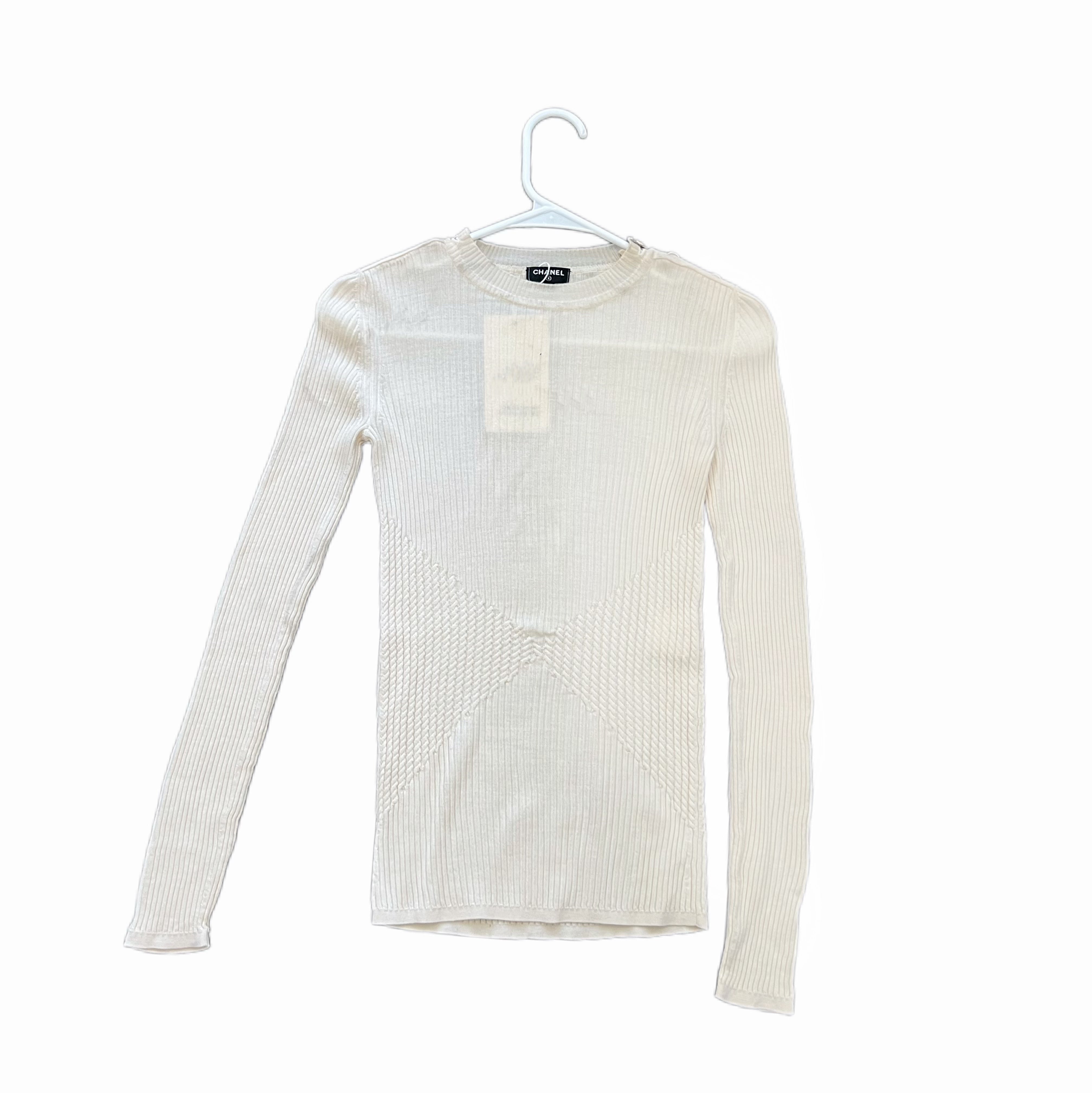 Chanel White Sweater