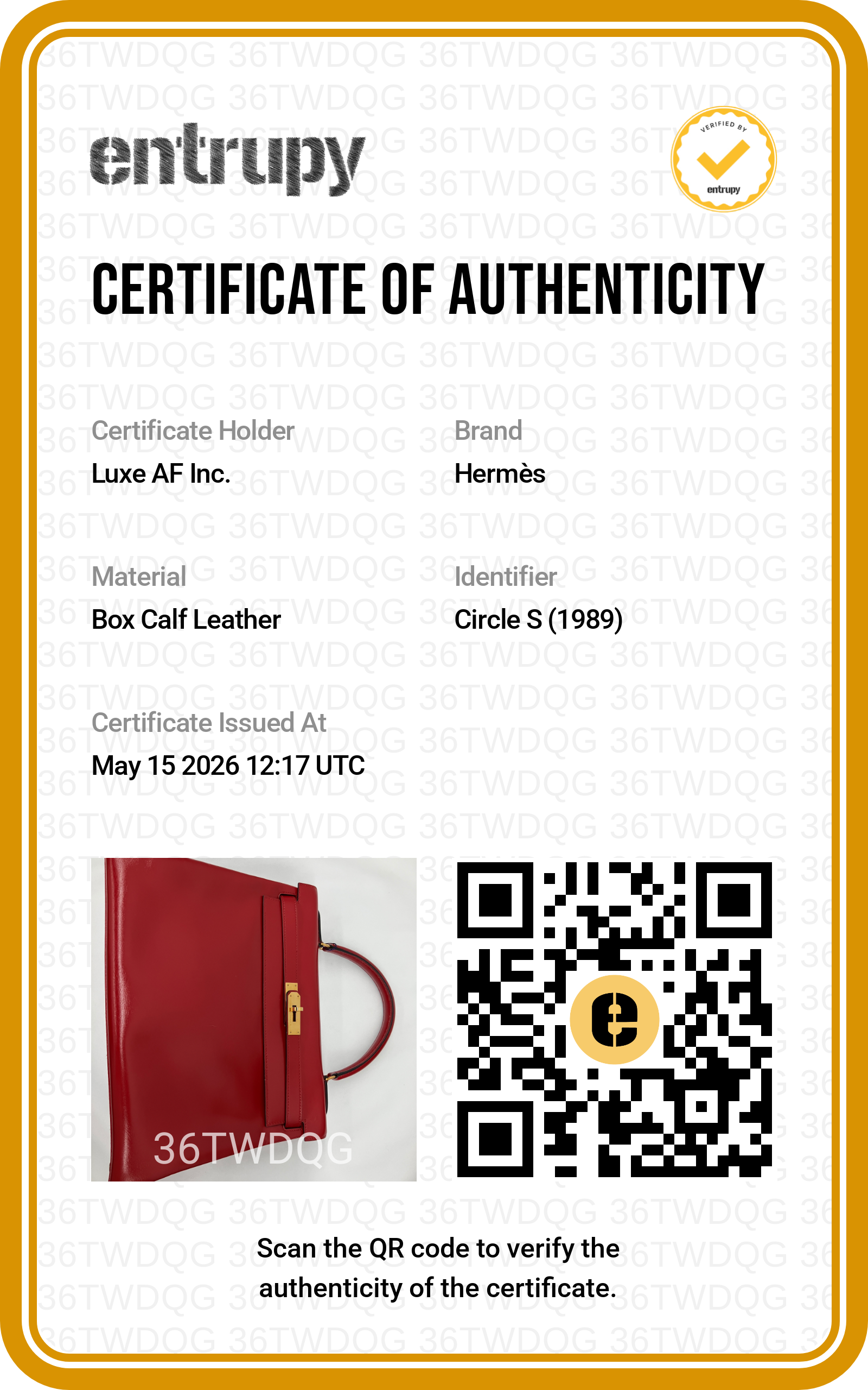 Hermès Kelly 32 Retourne Rouge H Box Calfskin GHW