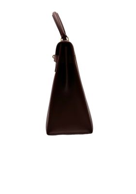 Hermès Vintage Rouge H Courchevel Kelly 32 Sellier GHW
