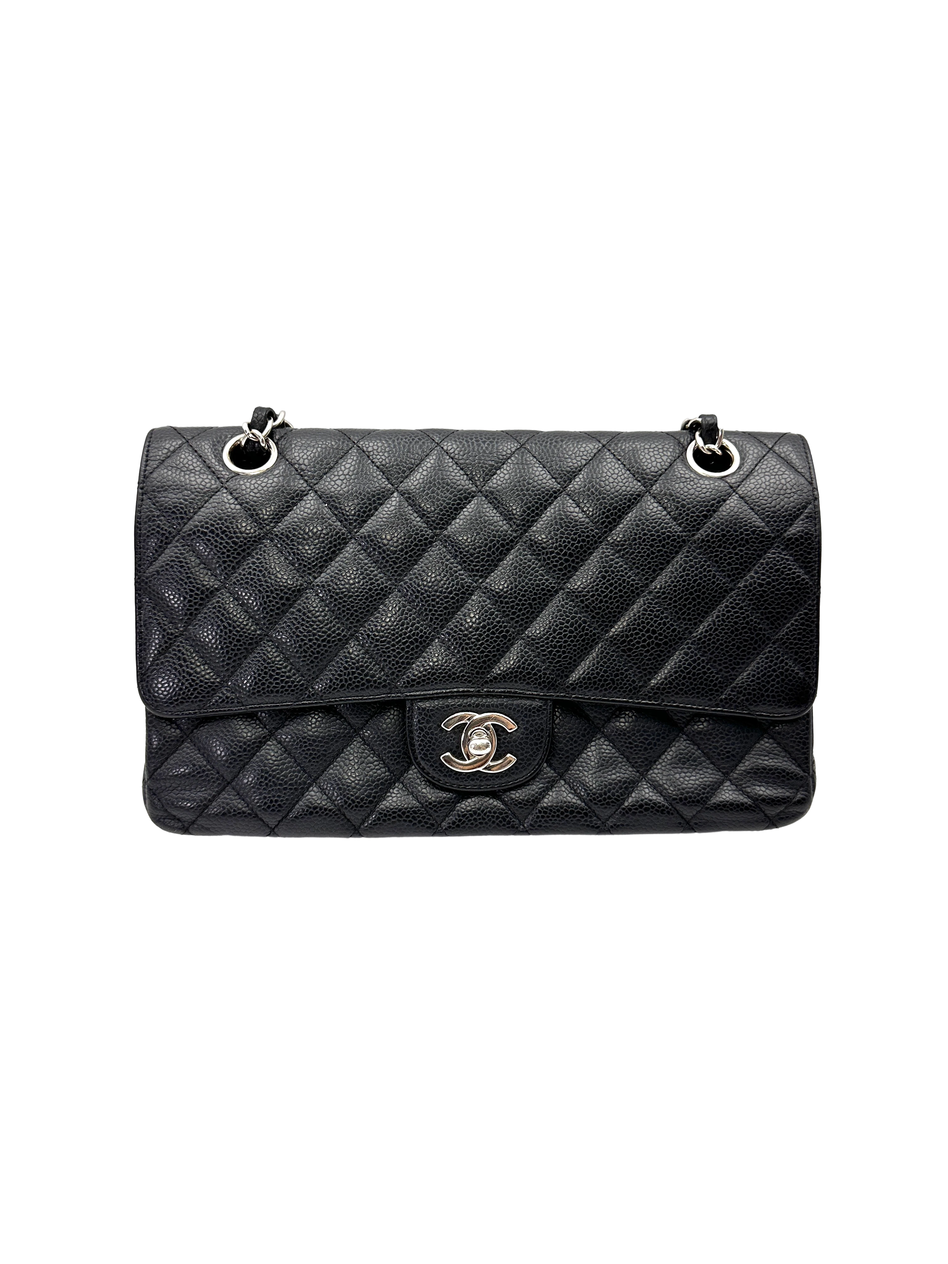 Chanel Classic Flap Medium Black Caviar SHW