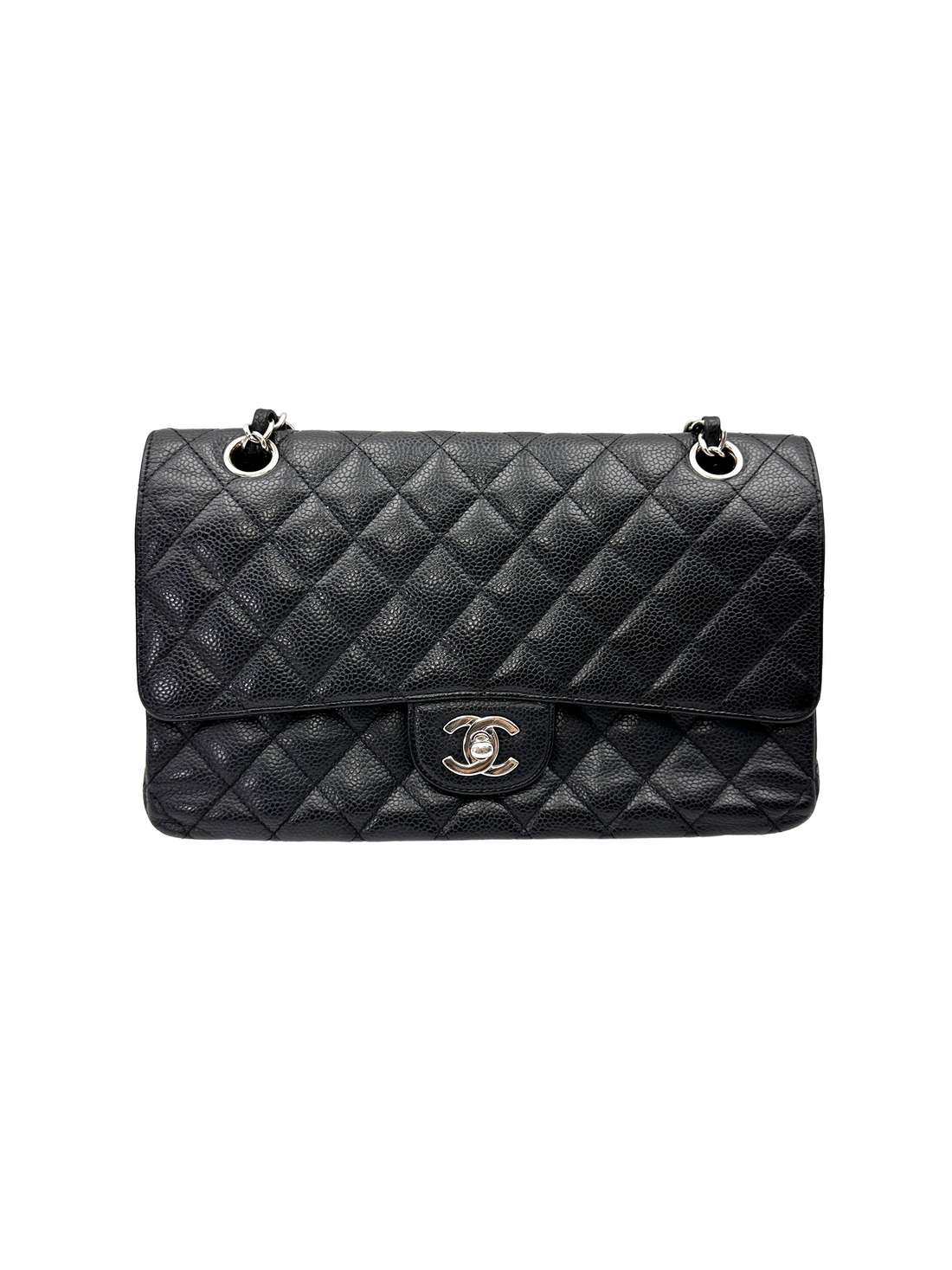 Chanel Classic Flap Medium Black Caviar SHW