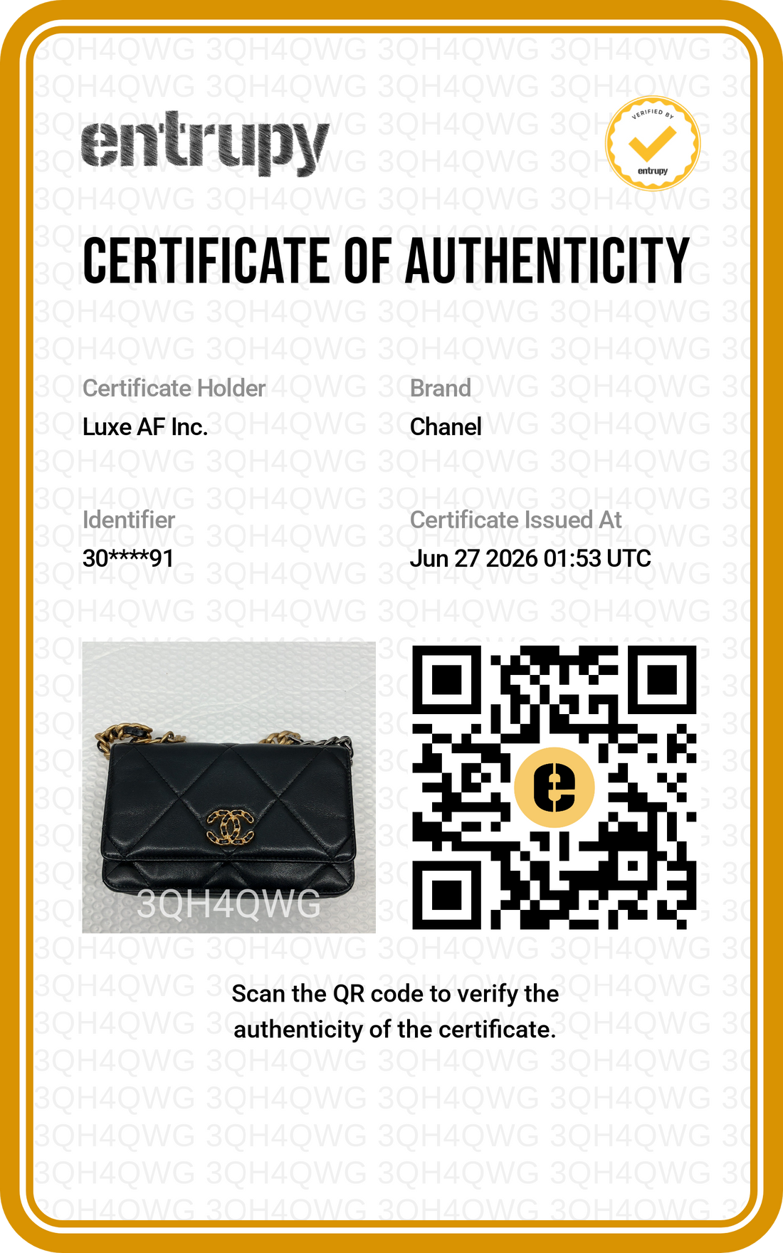 Chanel 19 WOC Black Lambskin Mixed Hardware