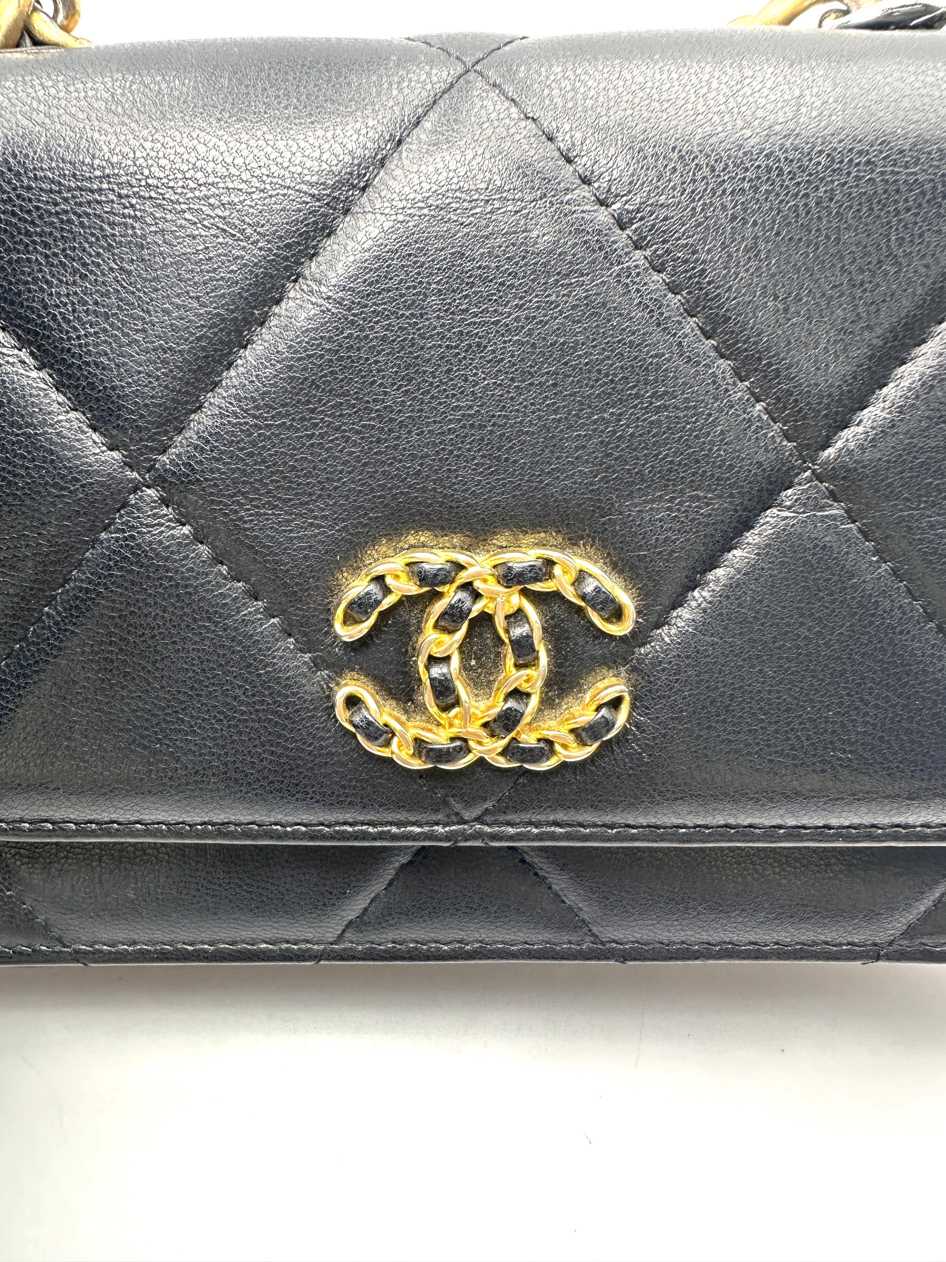 Chanel 19 WOC Black Lambskin Mixed Hardware