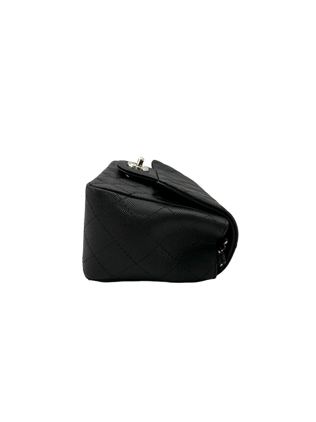 Chanel Mini Square Flap Black Caviar SHW