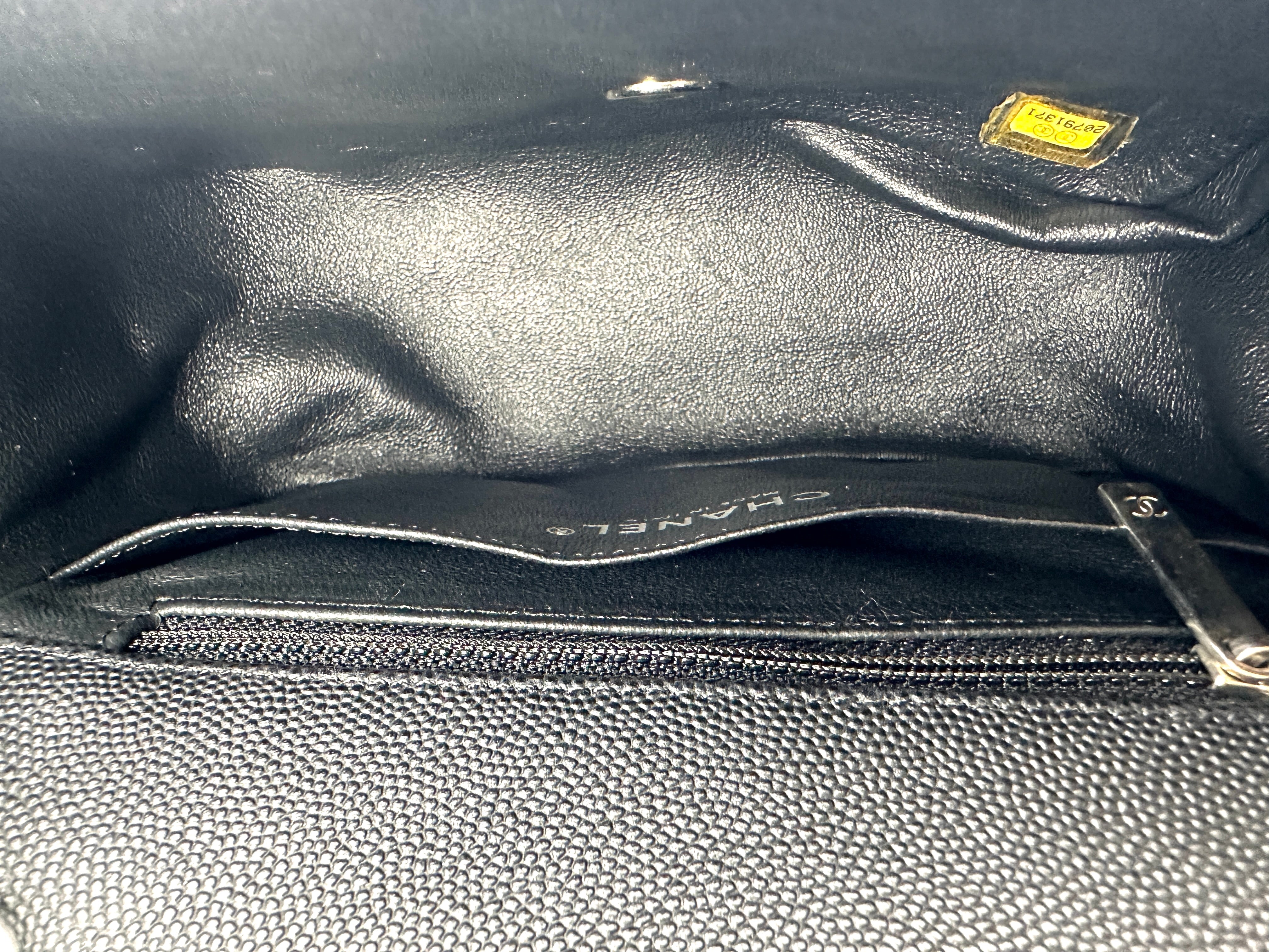 Chanel Mini Square Flap Black Caviar SHW