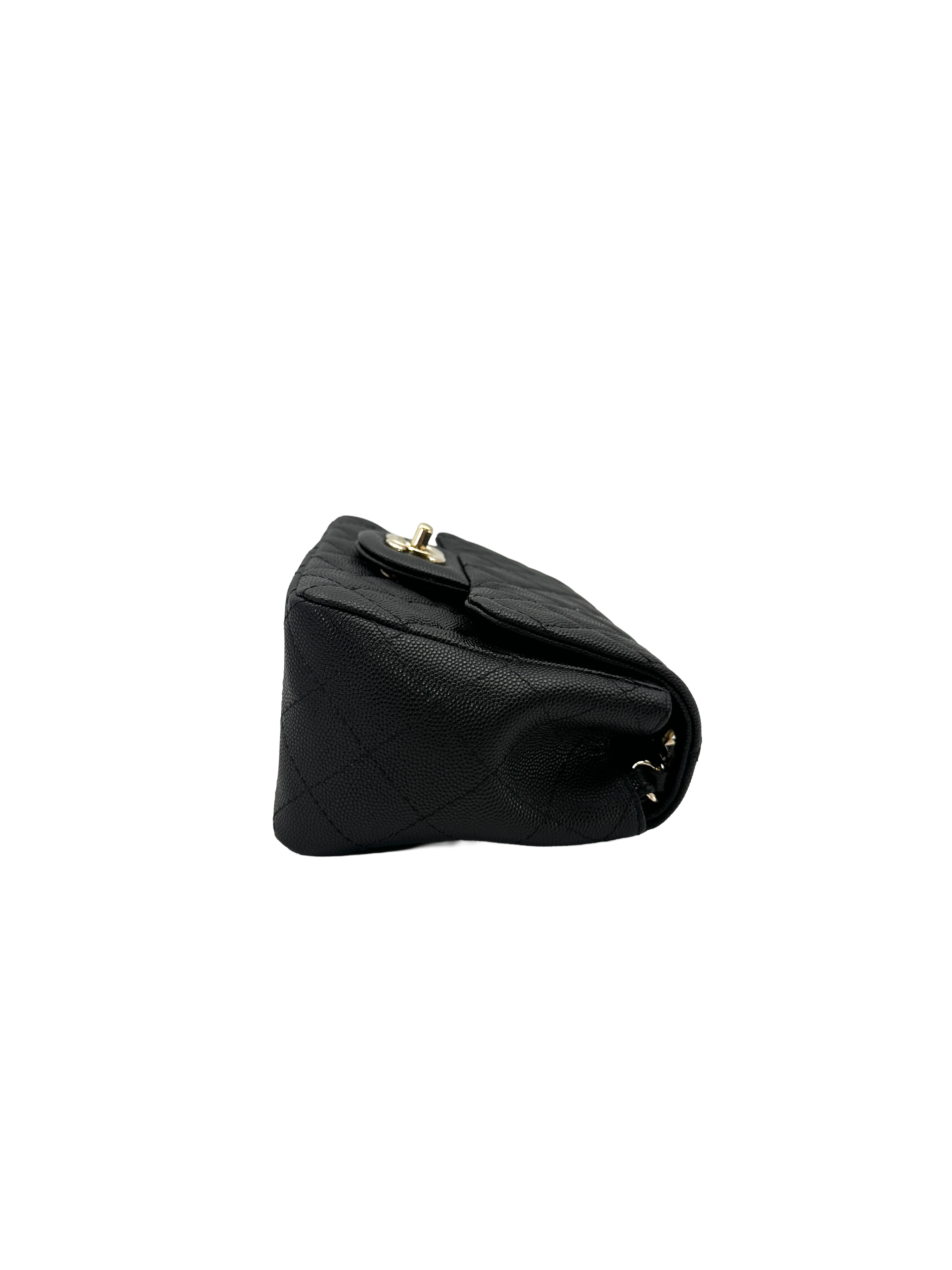 Chanel Mini Square Flap Black Caviar GHW