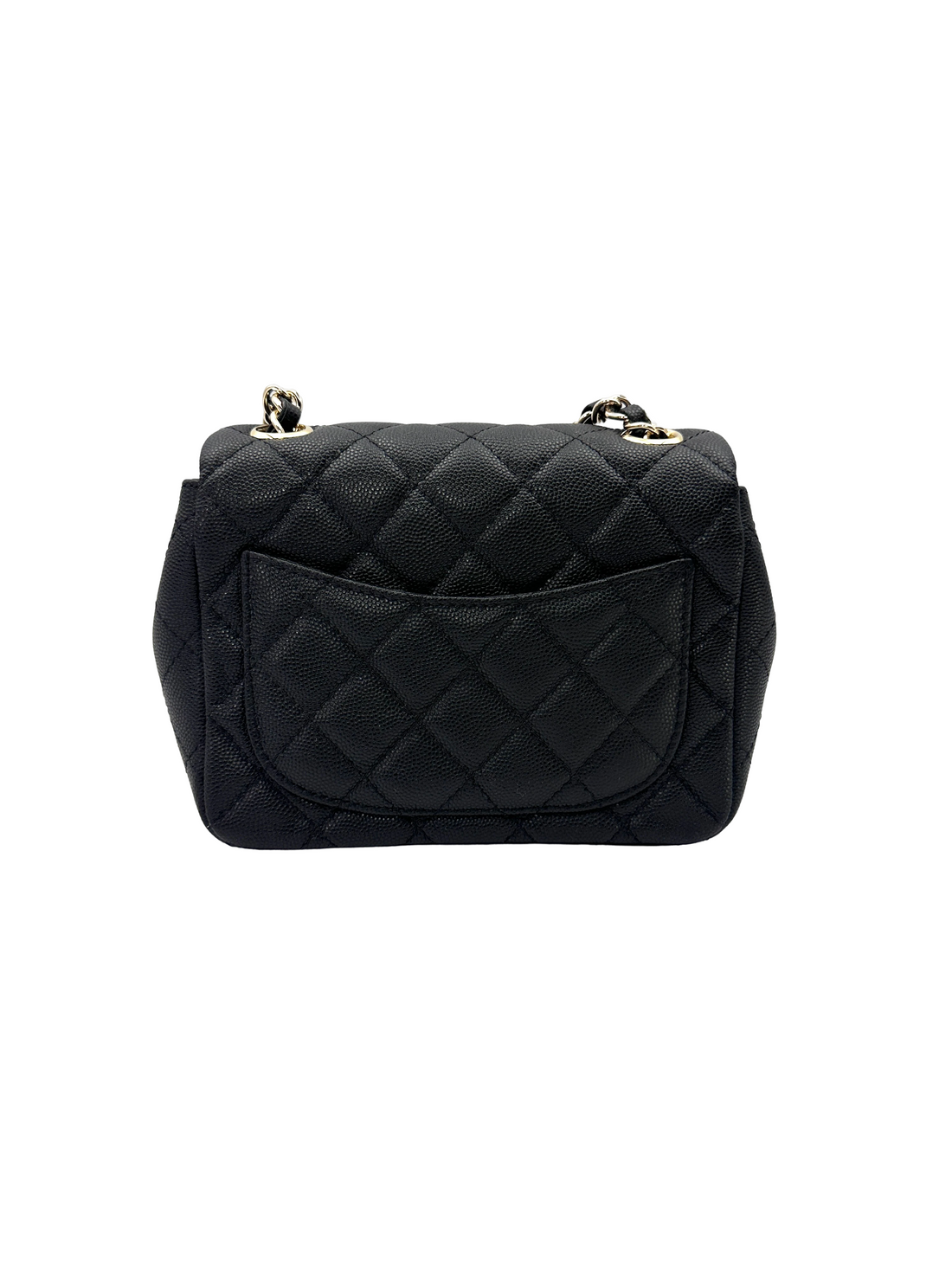 Chanel Mini Square Flap Black Caviar GHW