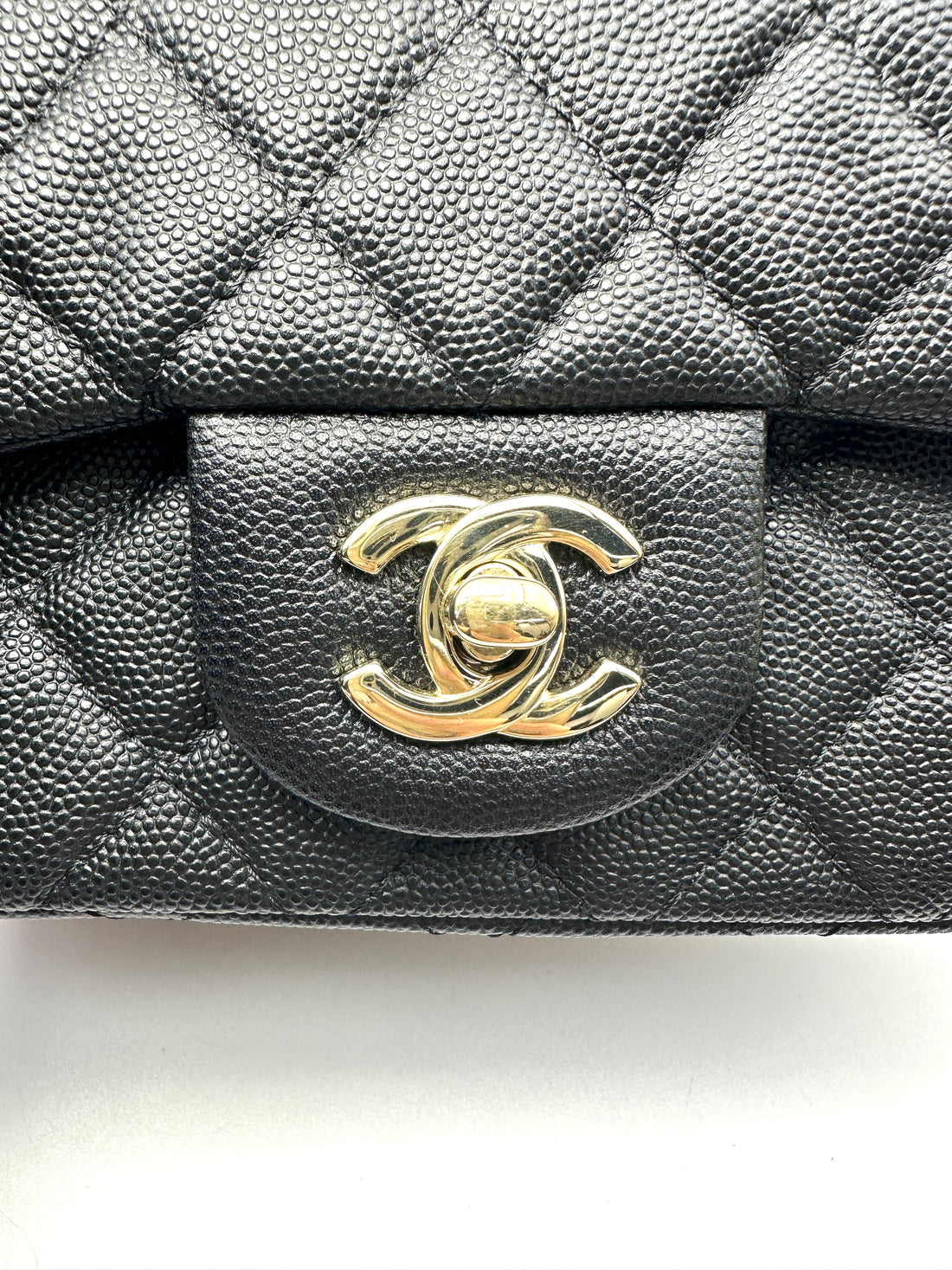 Chanel Mini Square Flap Black Caviar GHW