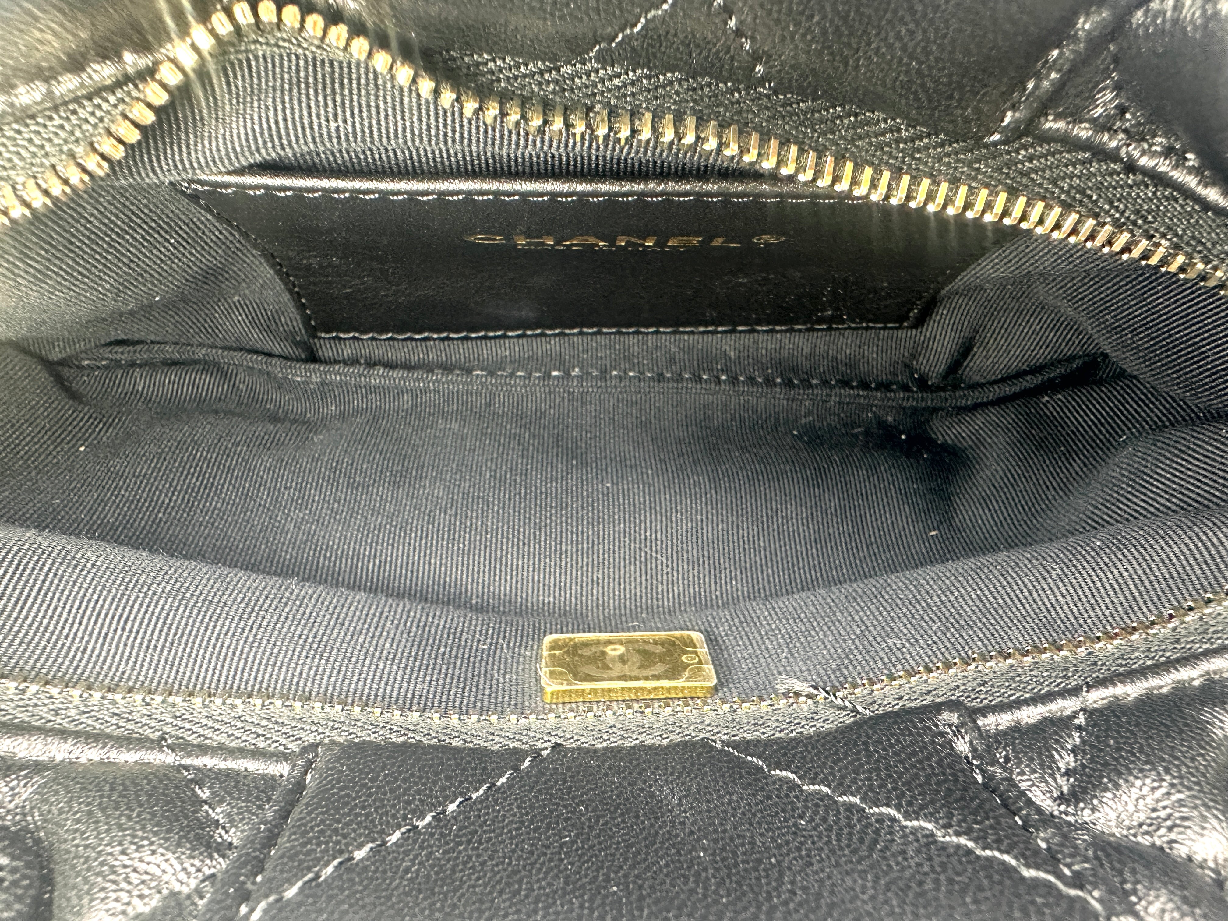 Chanel Bow Handle Clutch Black Lambskin GHW