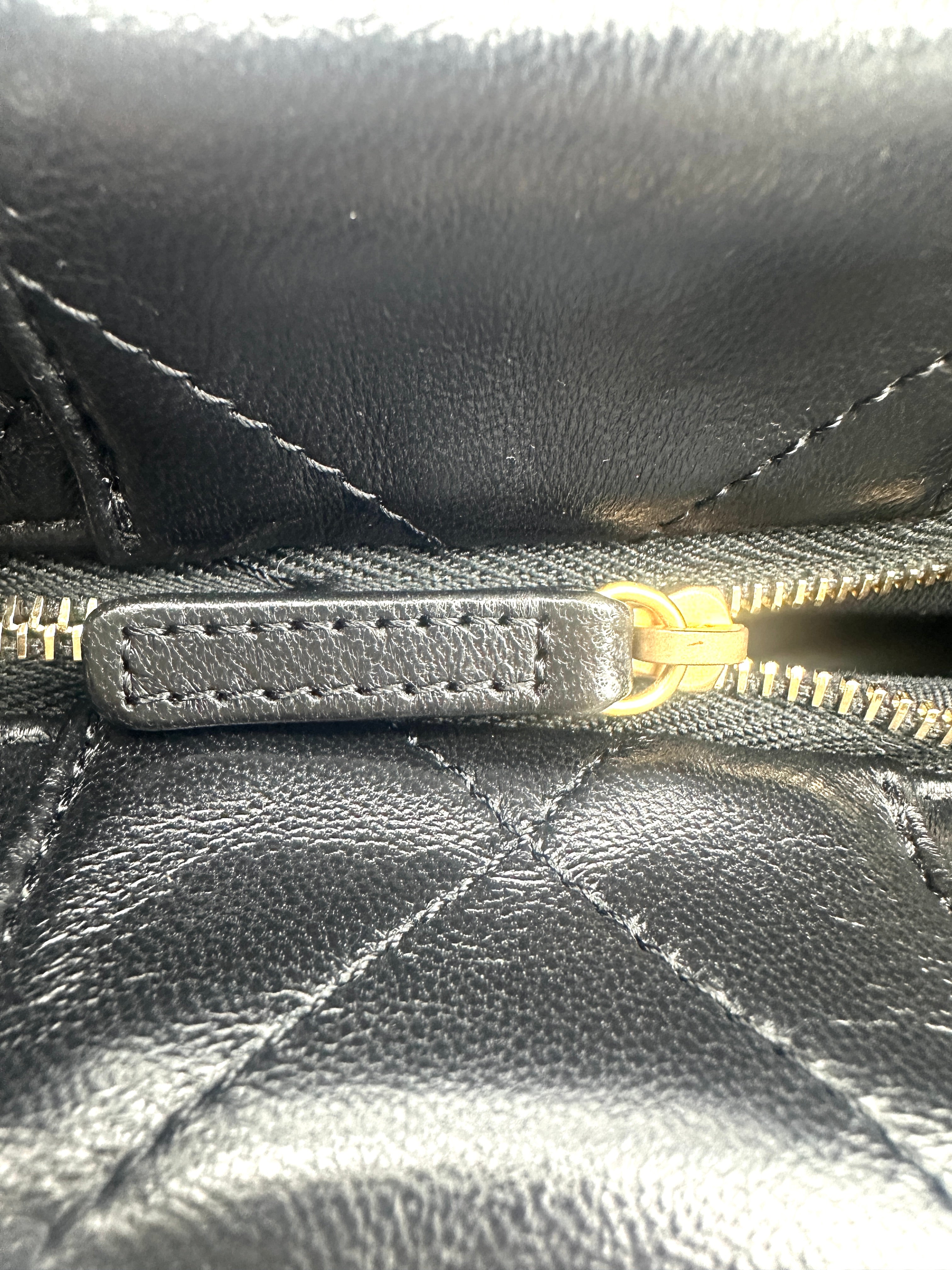 Chanel Bow Handle Clutch Black Lambskin GHW