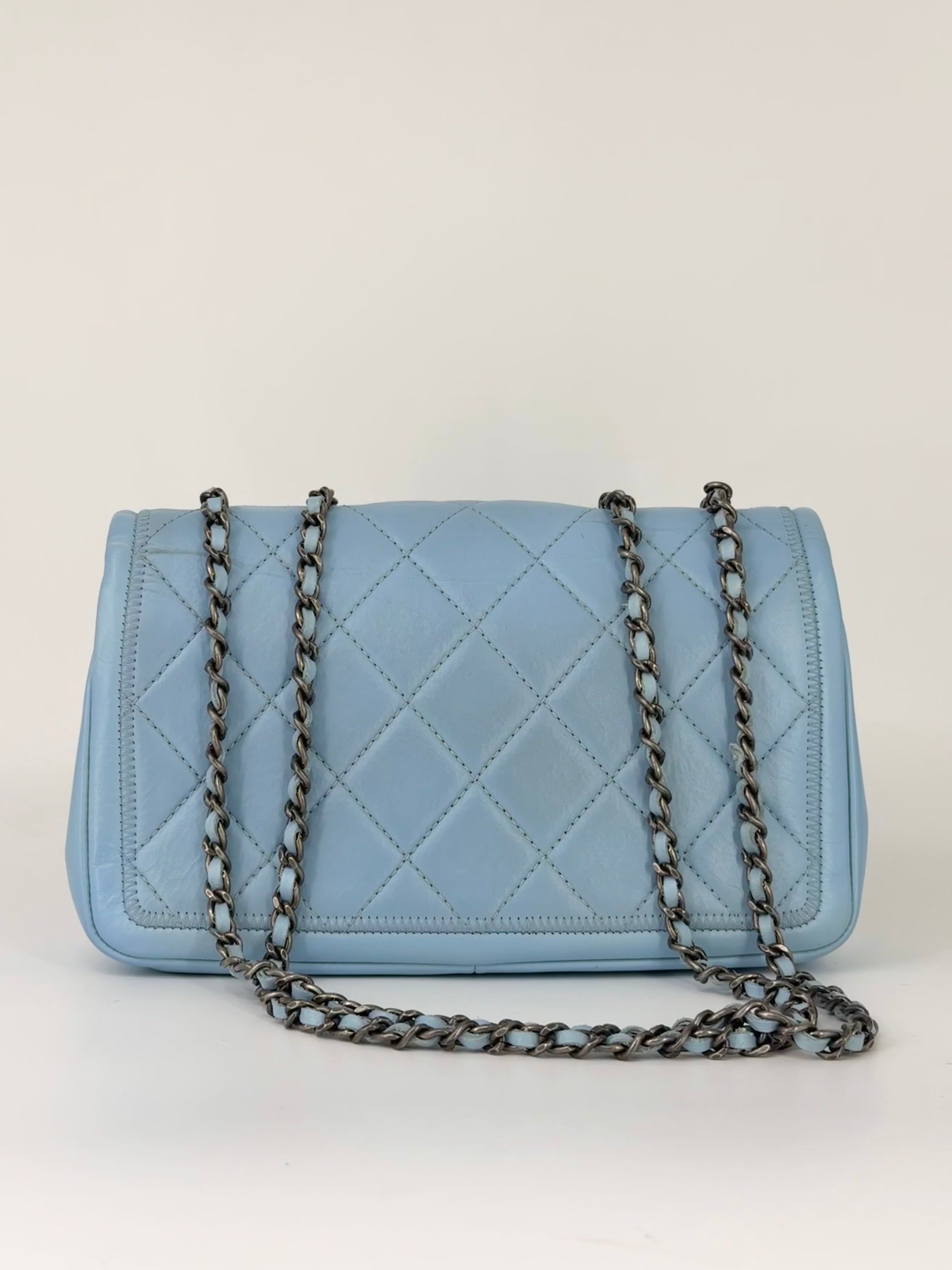 Chanel Quilted Flap Bag Baby Blue