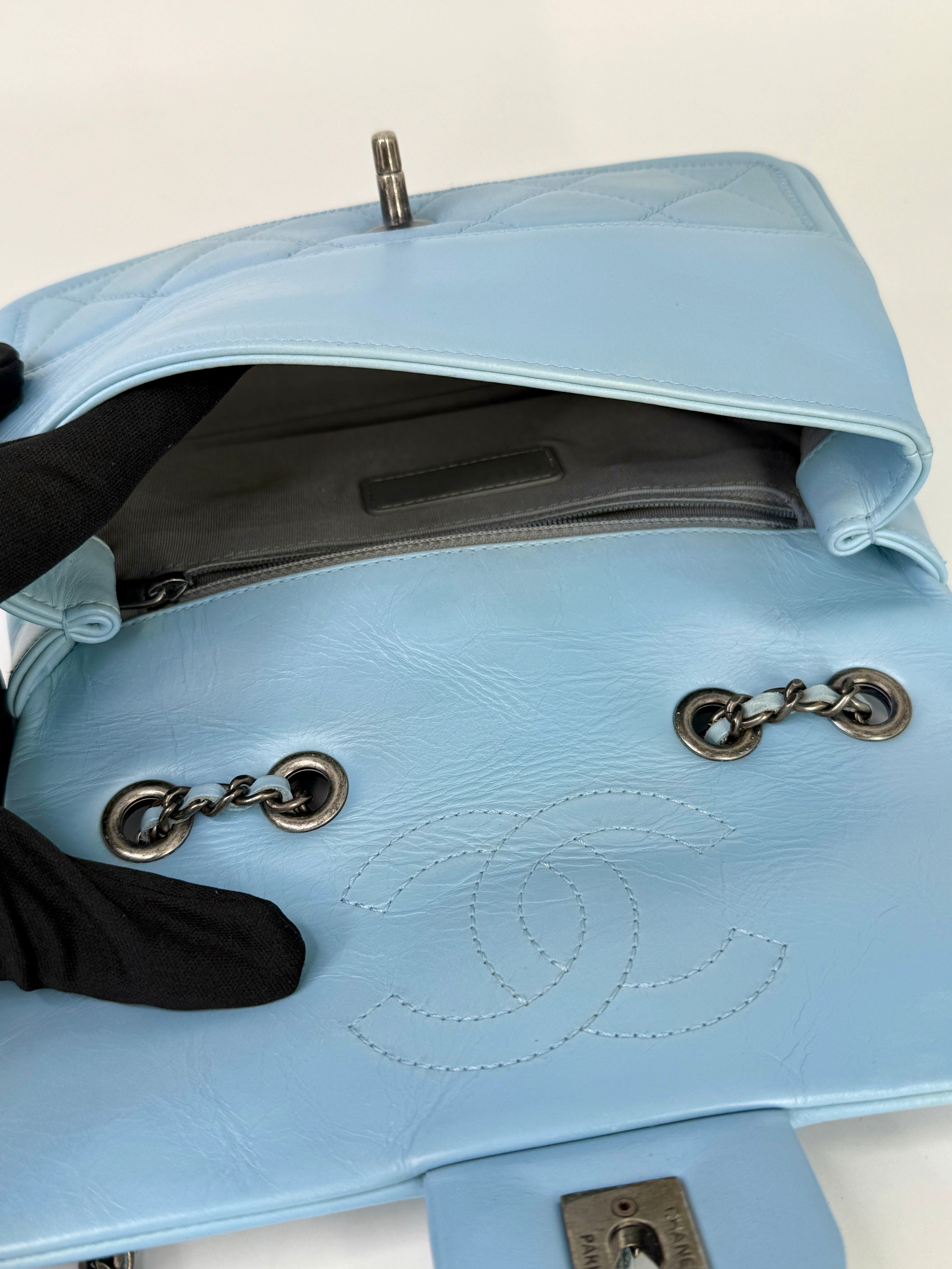 Chanel Quilted Flap Bag Baby Blue