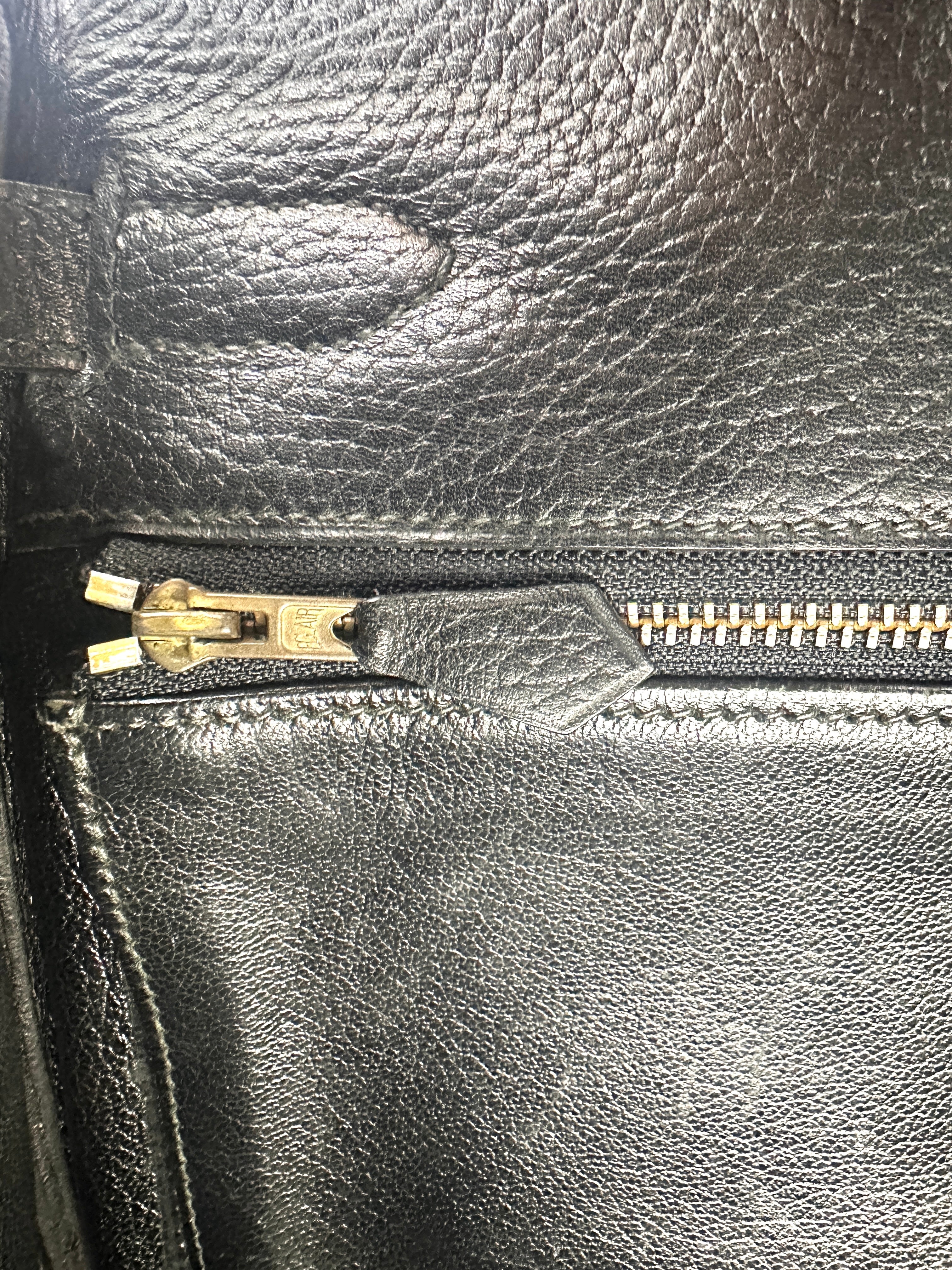 Hermès Kelly 32 Retourne Noir Ardennes Leather GHW