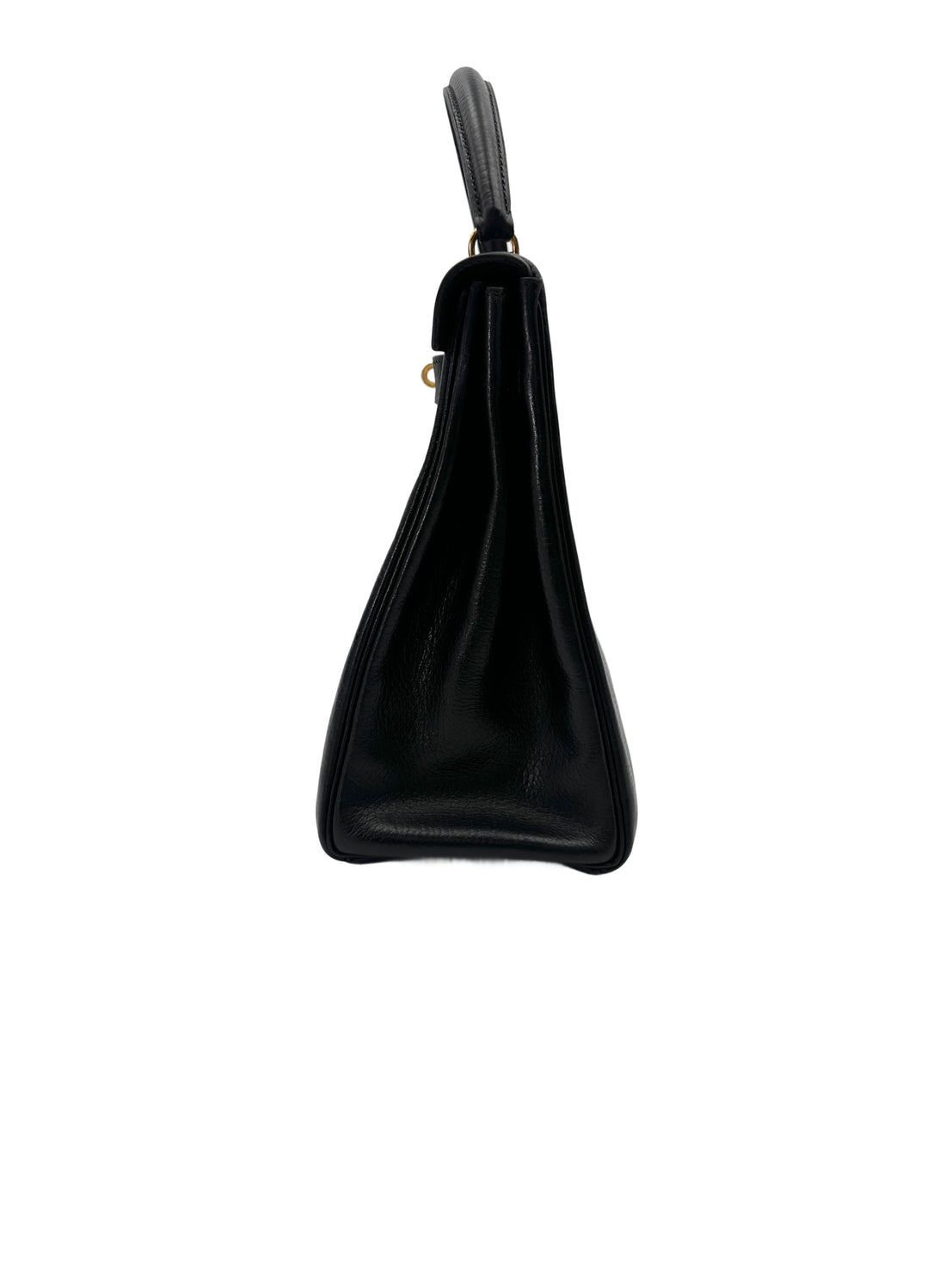 Hermès Kelly 32 Retourne Noir Ardennes Leather GHW