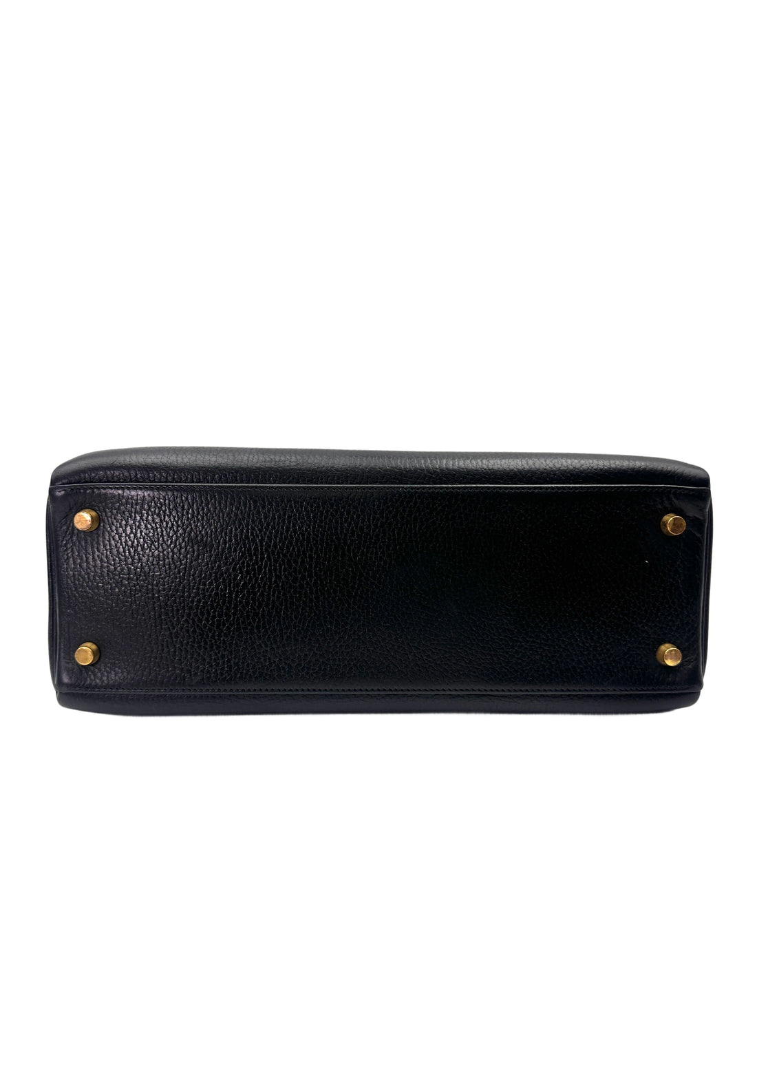 Hermès Kelly 32 Retourne Noir Ardennes Leather GHW