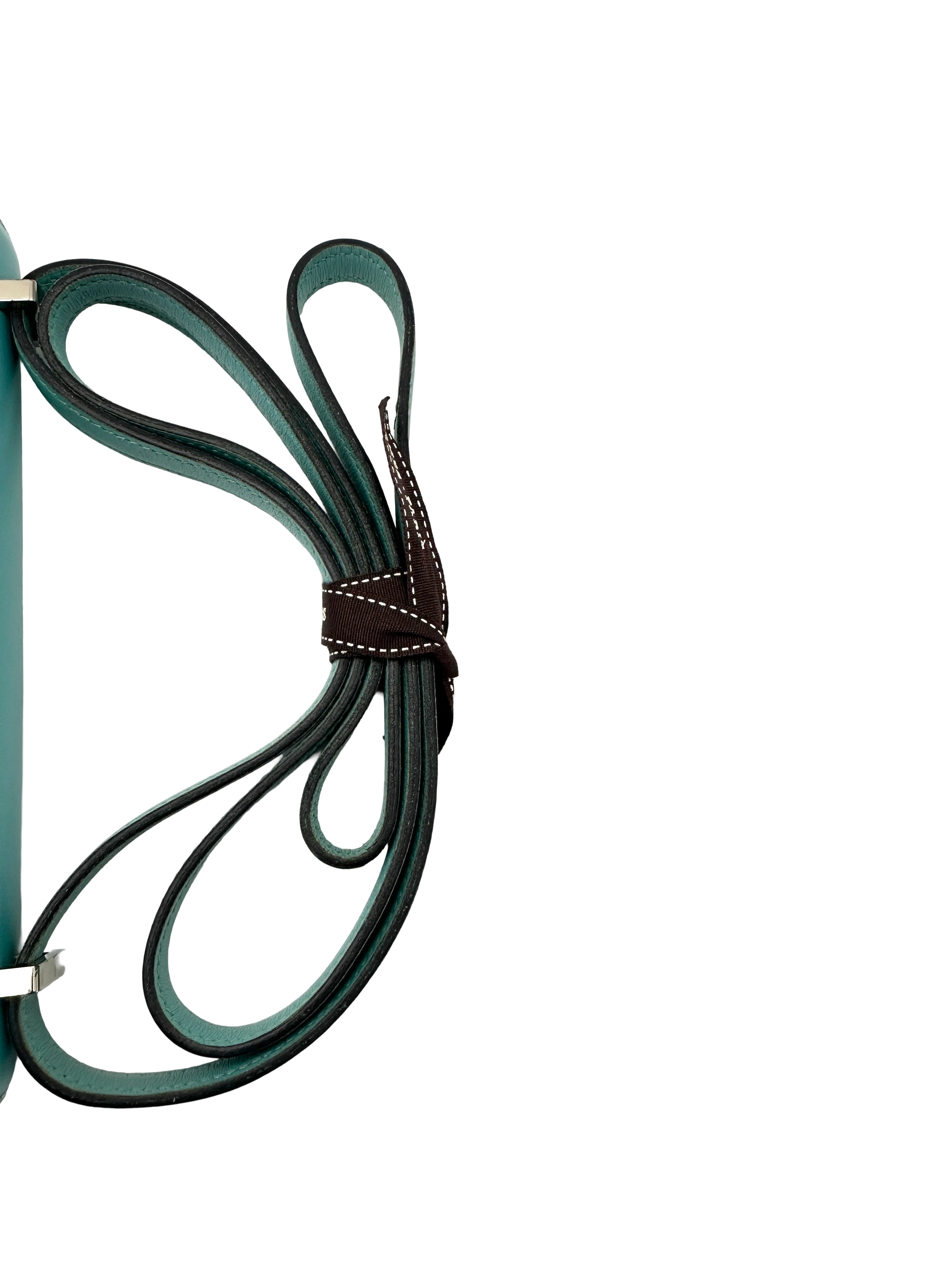 Hermès Constance 19 Bleu Turquoise Box Calfskin Lizard Touch PHW