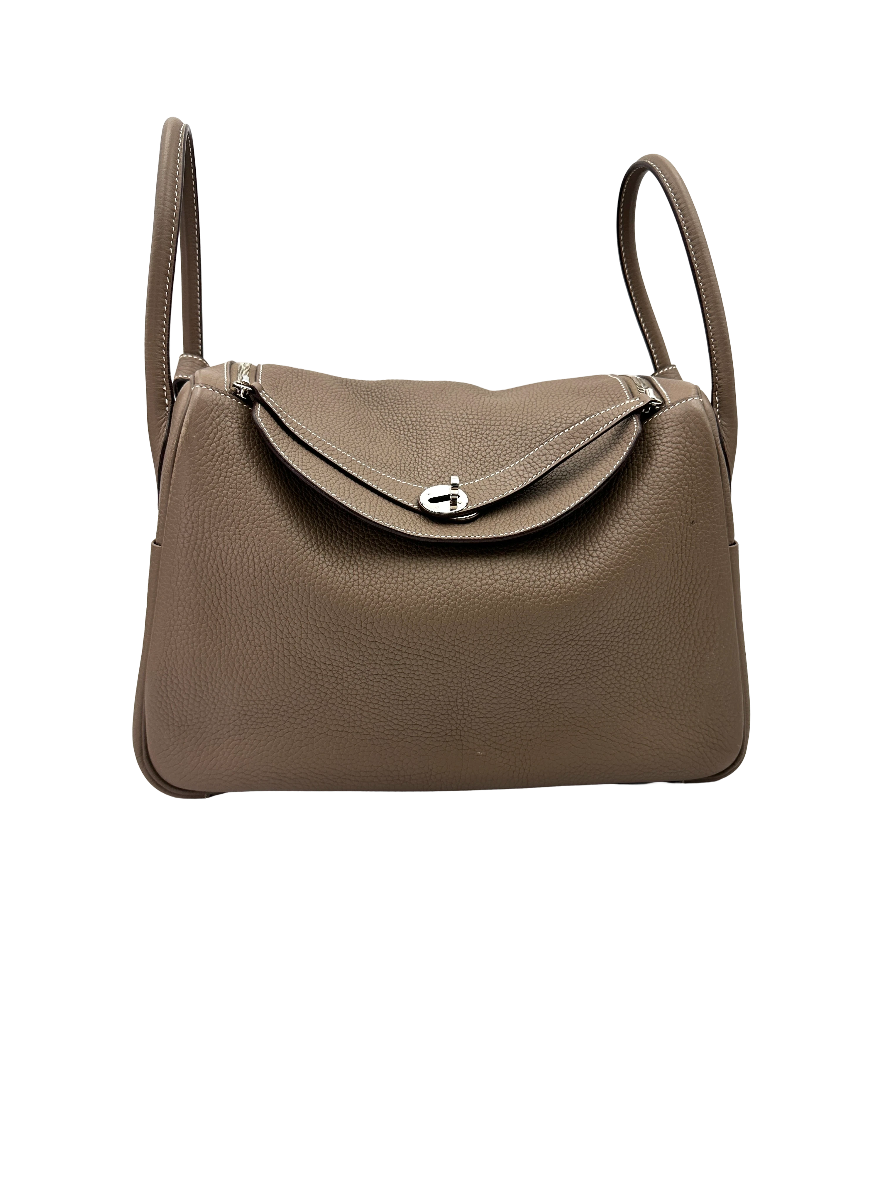 Hermès Lindy 34 Etoupe Clemence Leather PHW